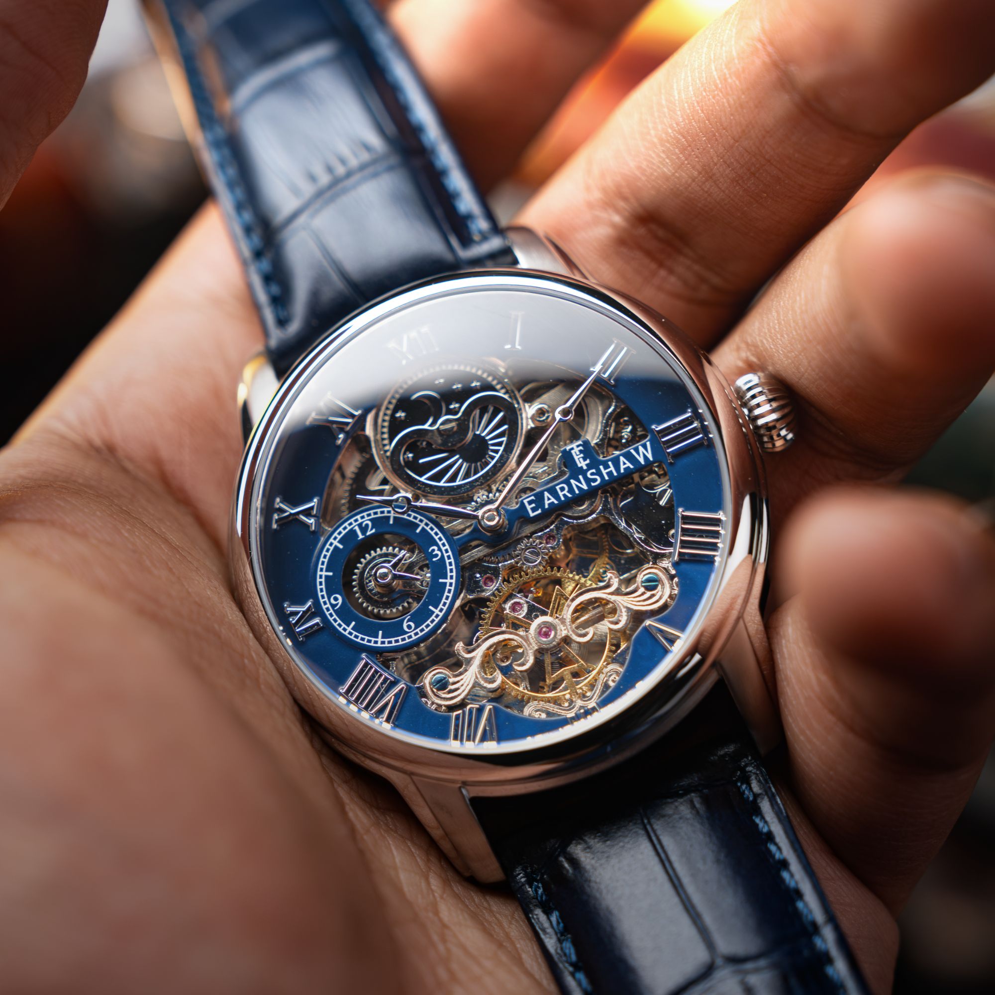 THOMAS EARNSHAW Thomas Earnshaw Longitude Automatic Skeleton True Blue Men's Watch ES-8006-0C