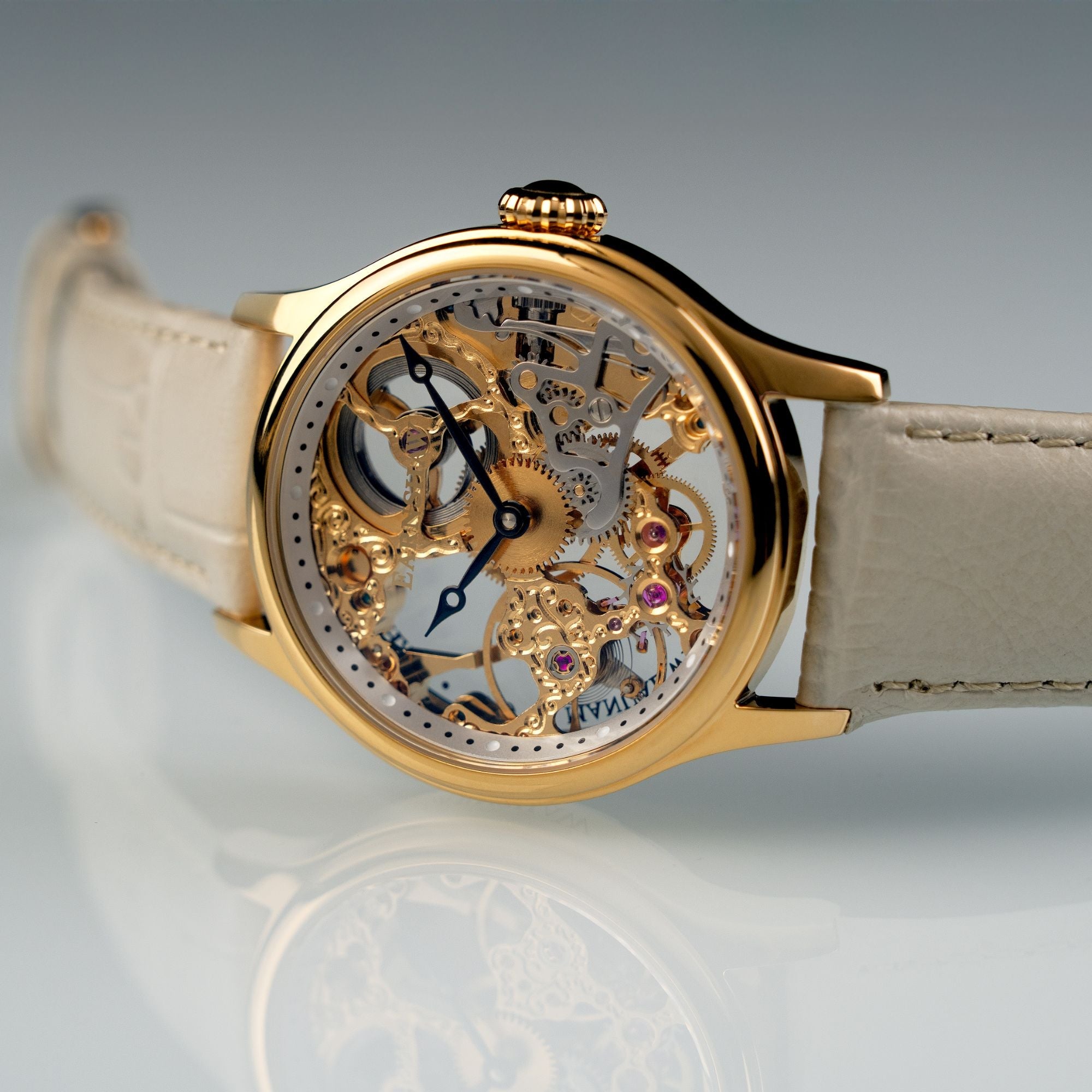 THOMAS EARNSHAW Thomas Earnshaw Bauer Mechanical Skeleton Sandy Gold Men's Watch ES-8049-07
