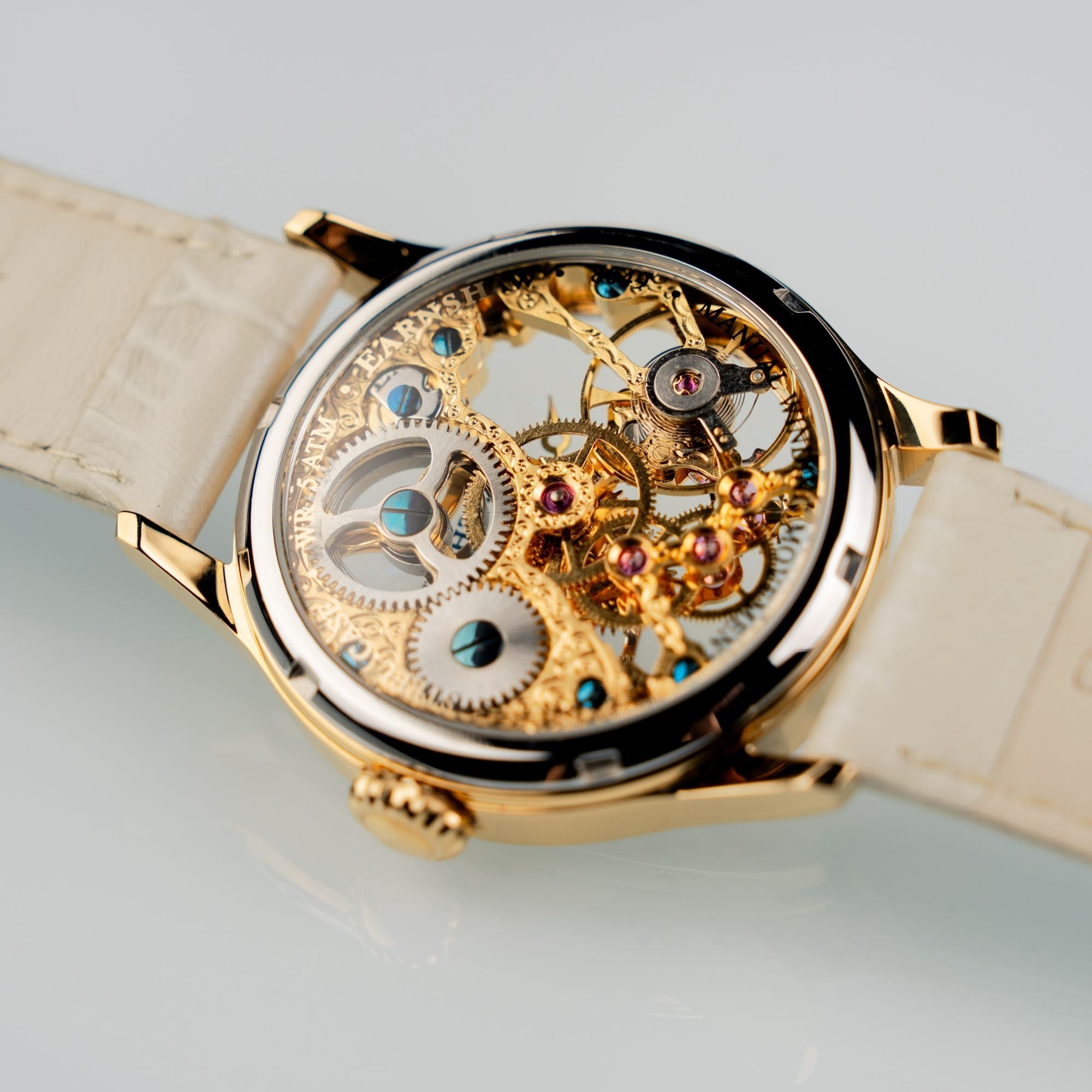 THOMAS EARNSHAW Thomas Earnshaw Bauer Mechanical Skeleton Sandy Gold Men's Watch ES-8049-07