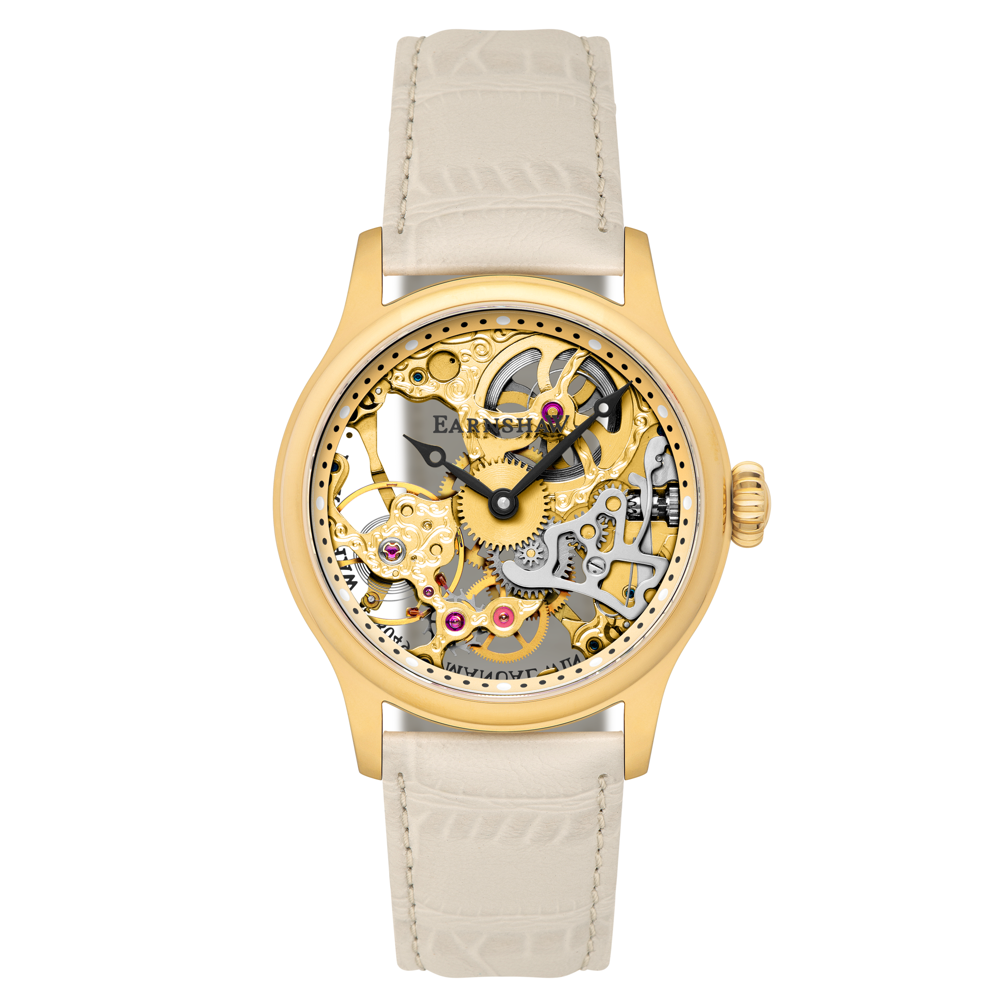 THOMAS EARNSHAW Thomas Earnshaw Bauer Mechanical Skeleton Sandy Gold Men's Watch ES-8049-07