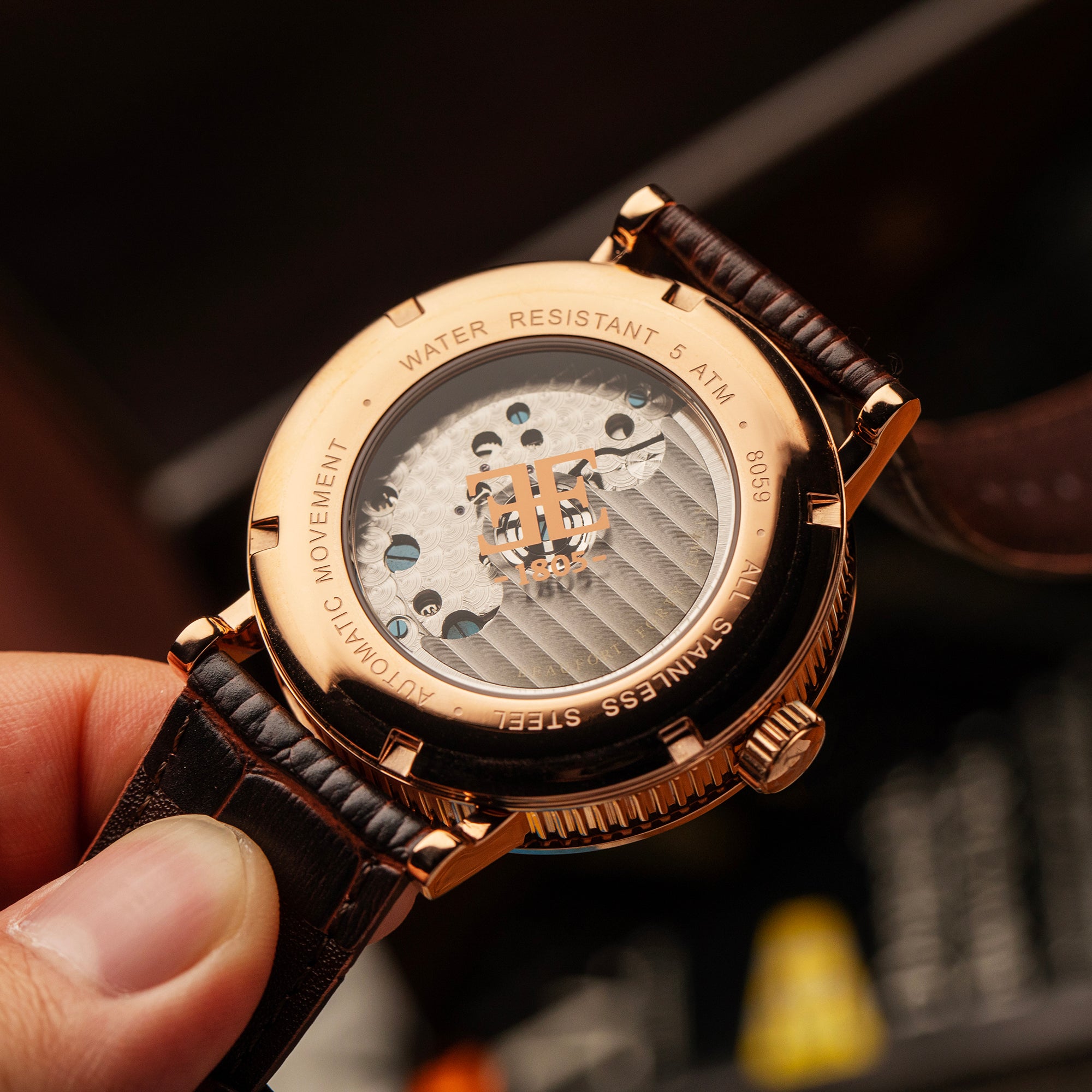 Thomas Earnshaw Thomas Earnshaw Beaufort Anatolia Men's Mechanical Automatic Mahogany Brown Watch ES-8059-03