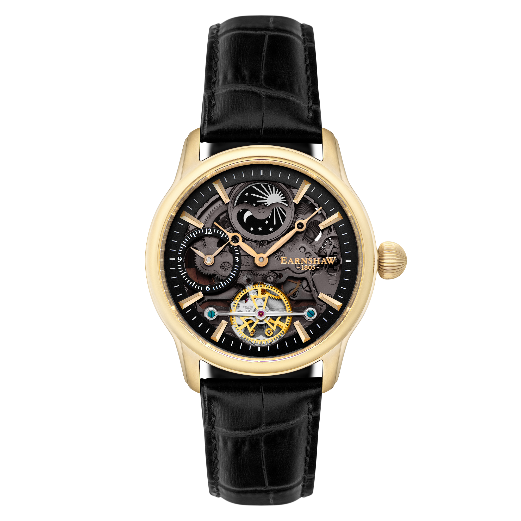THOMAS EARNSHAW Thomas Earnshaw Longitude Shadow Automatic Black Gold Men's Watch ES-8063-05