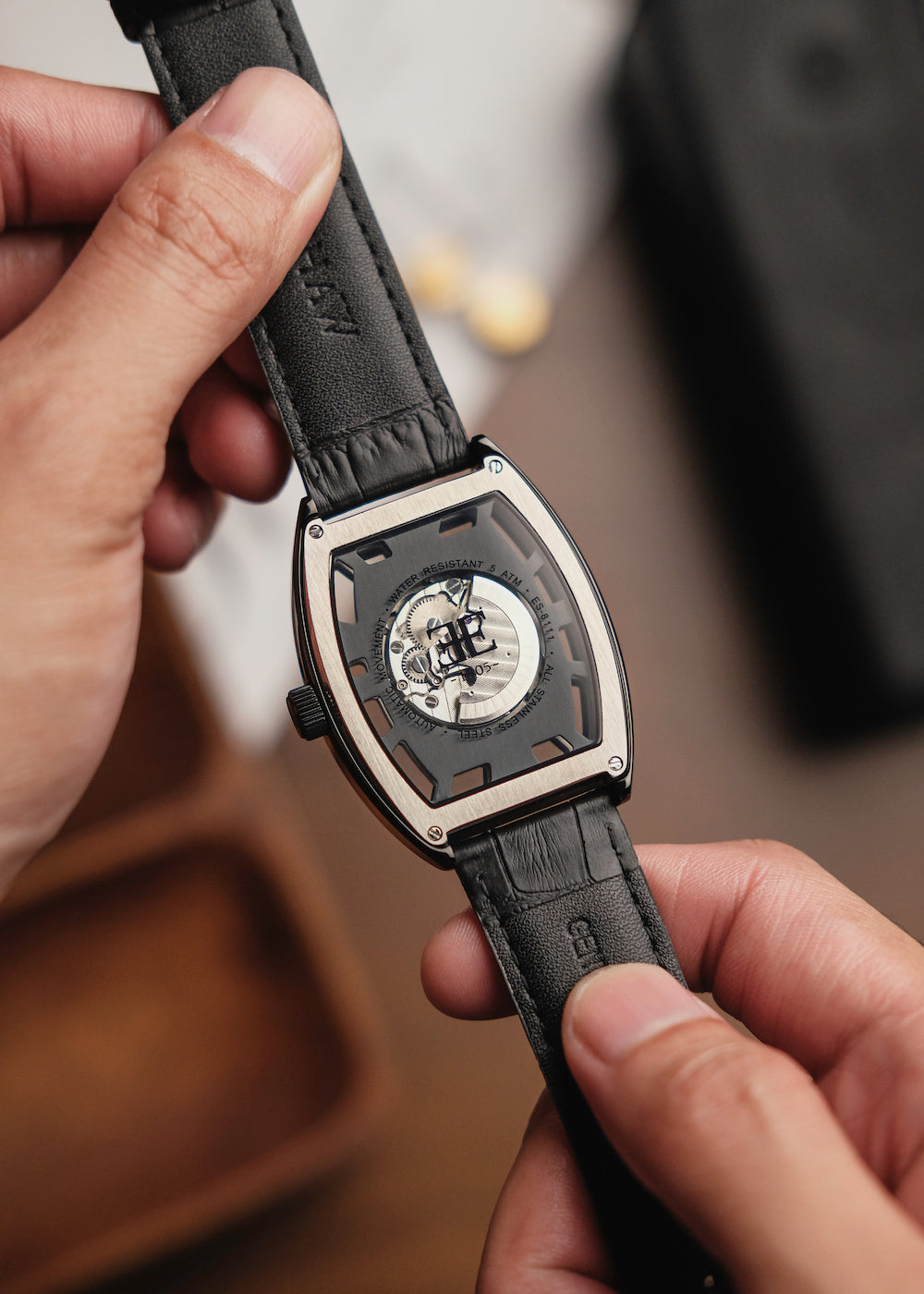 THOMAS EARNSHAW Thomas Earnshaw Holborn Men's Mechanical Automatic Sable Black Watch ES-8111-04