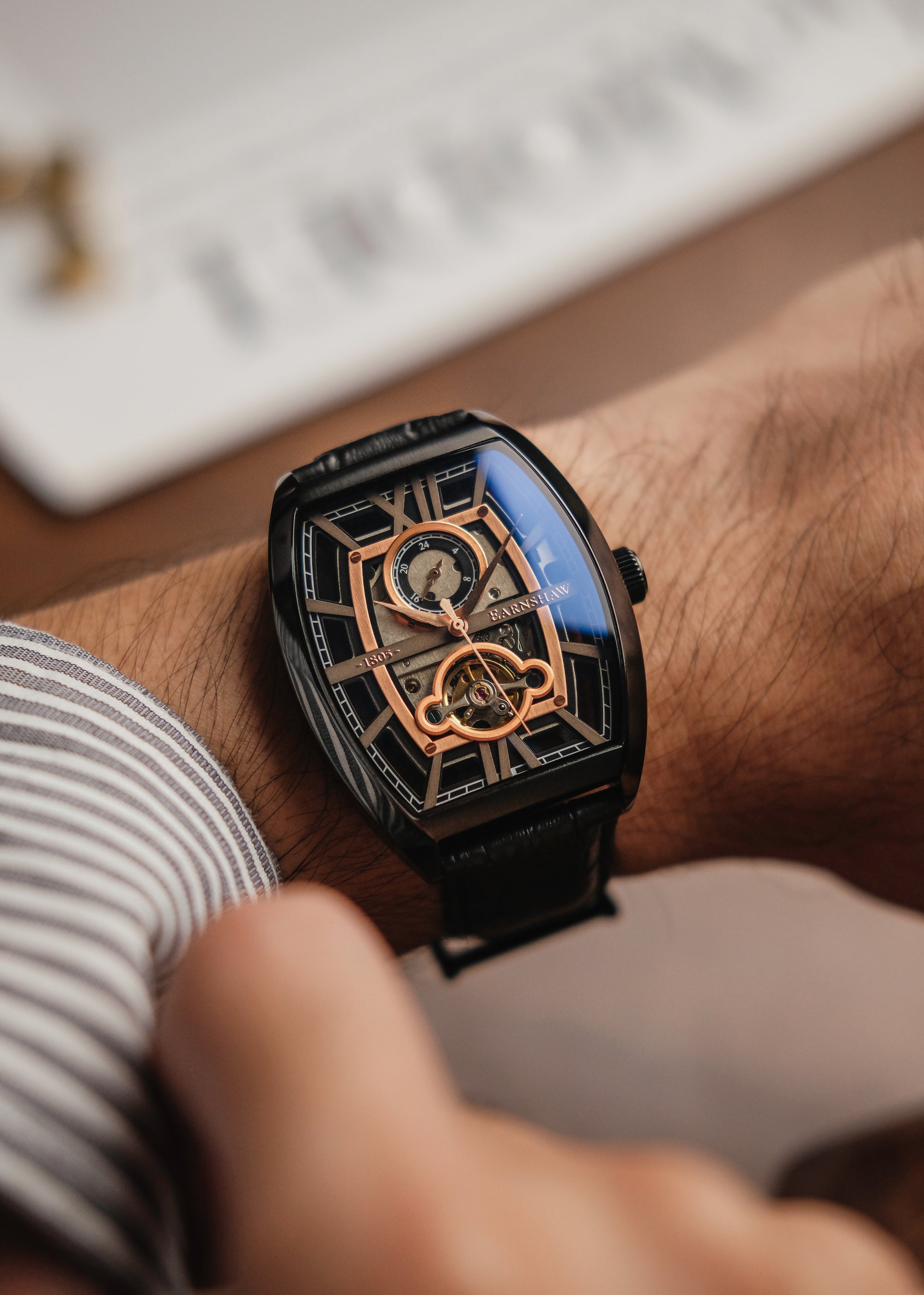 THOMAS EARNSHAW Thomas Earnshaw Holborn Men's Mechanical Automatic Sable Black Watch ES-8111-04