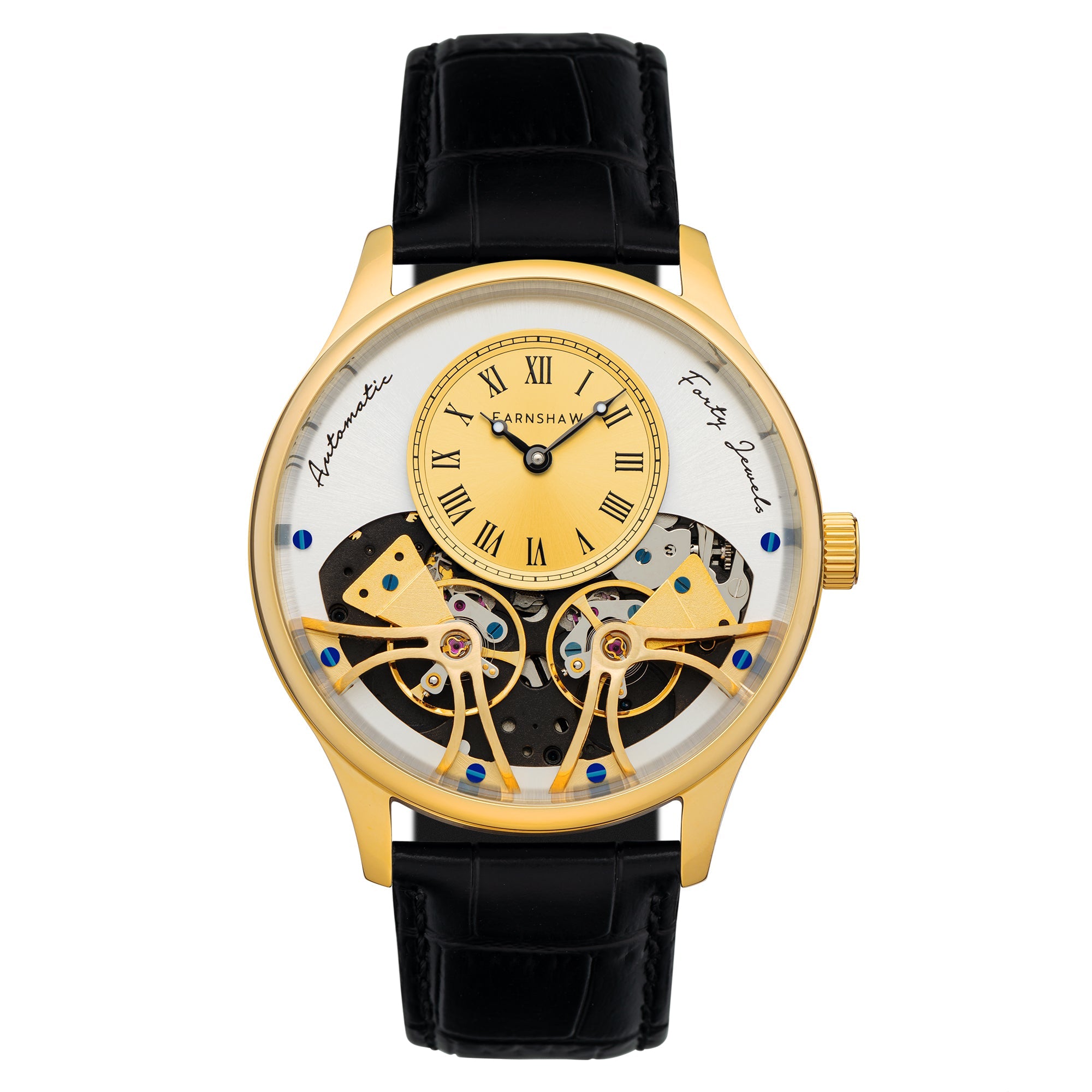 THOMAS EARNSHAW Thomas Earnshaw Faraday Double Barrel Automatic Two Tone Gold Men's Watch ES-8179-07
