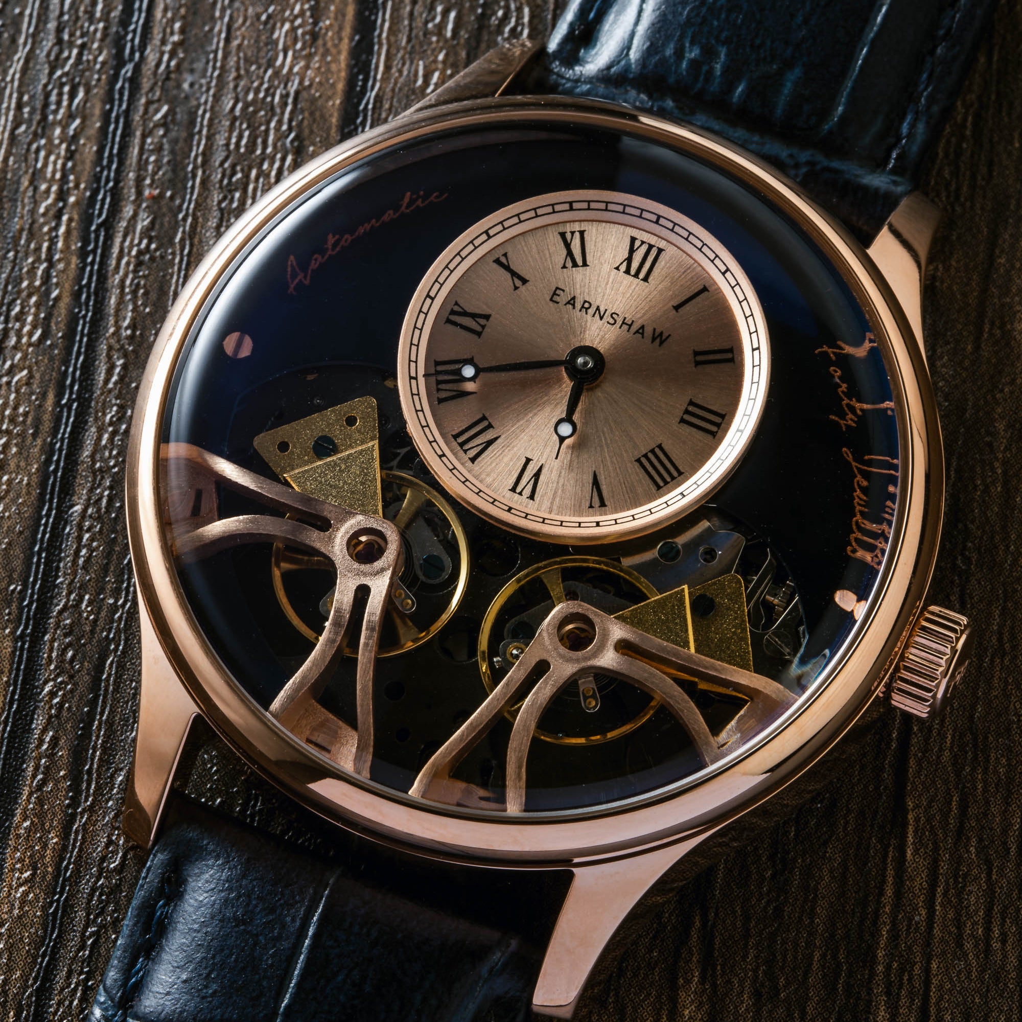THOMAS EARNSHAW Thomas Earnshaw Faraday Double Barrel Automatic Deep Rose Men's Watch ES-8179-09