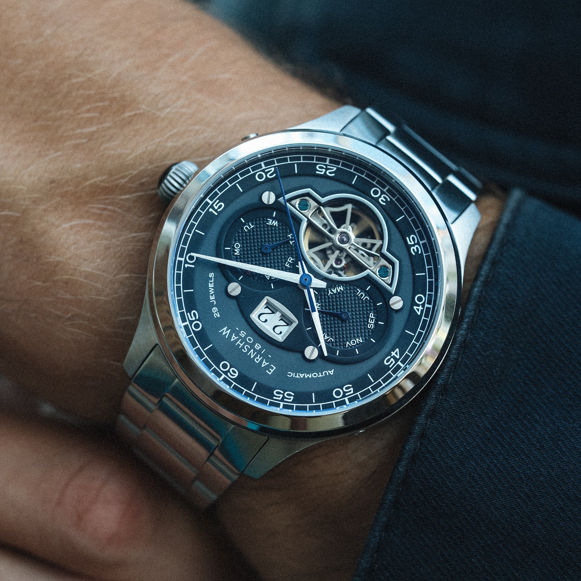 THOMAS EARNSHAW Thomas Earnshaw Baron Deep Midnight Automatic Men's Watch ES-8187-11