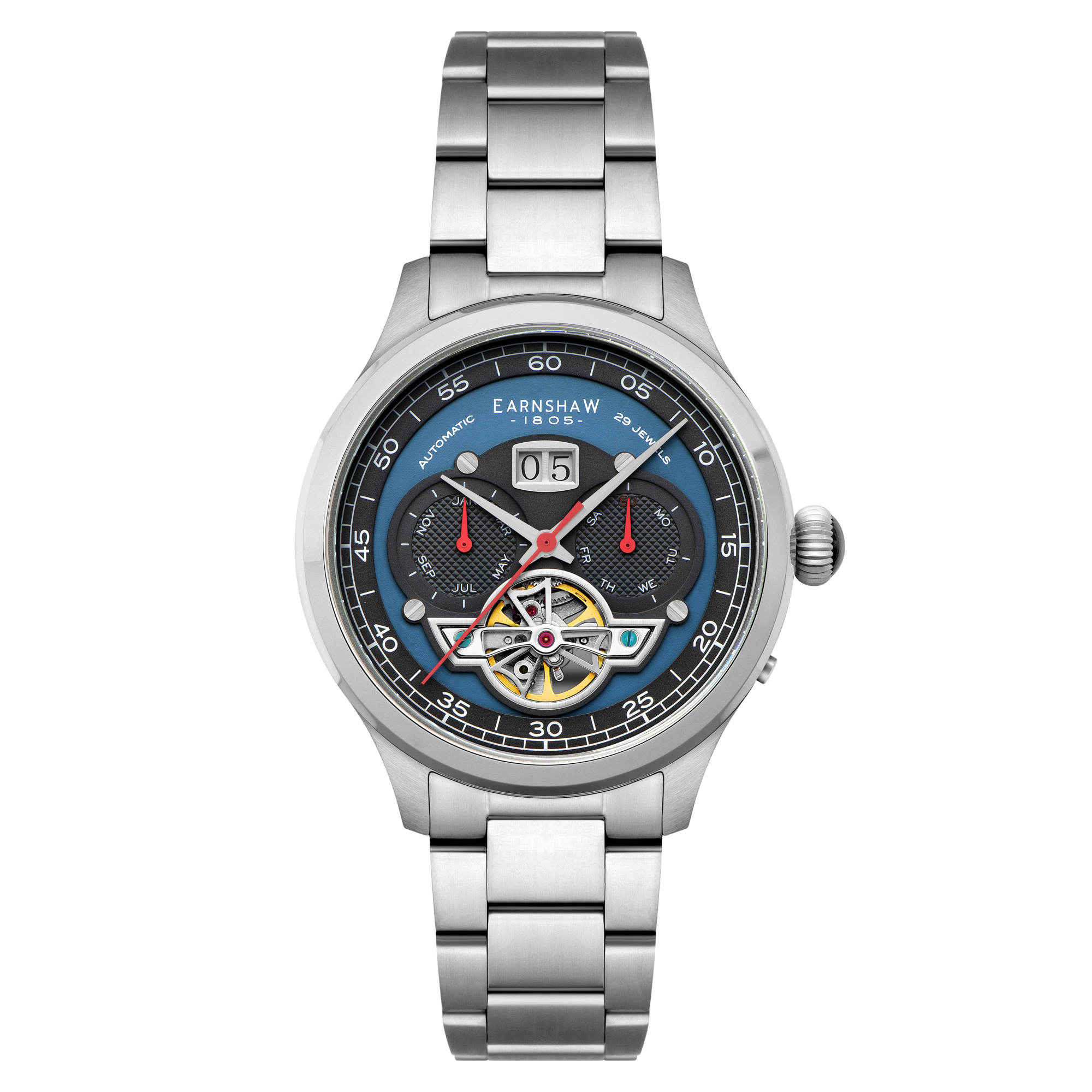THOMAS EARNSHAW Thomas Earnshaw Baron Morning Blue Automatic Men's Watch ES-8187-44