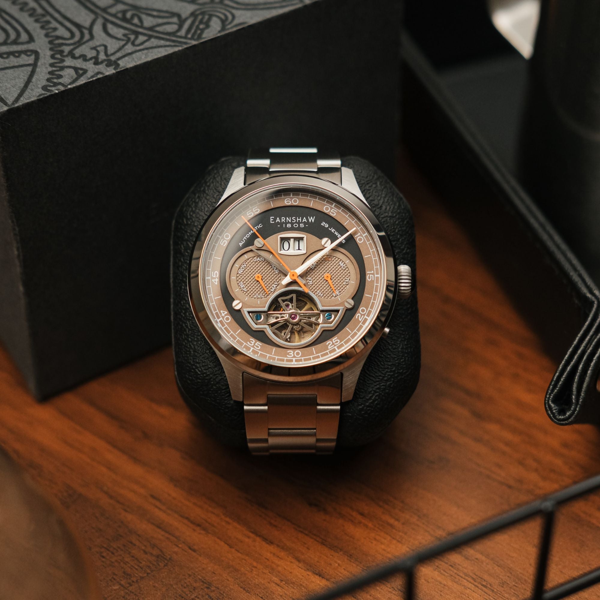 THOMAS EARNSHAW Thomas Earnshaw Baron Ghost Grey Automatic Men's Watch ES-8187-55