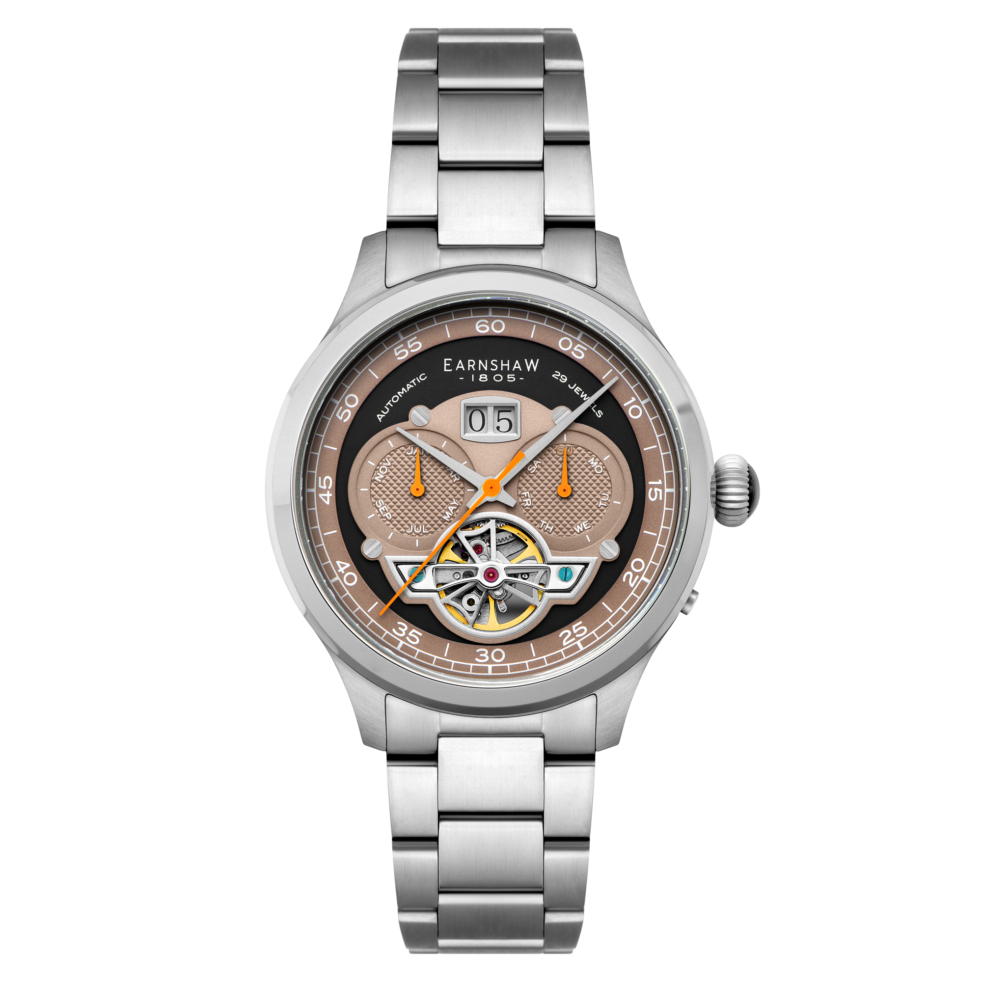 THOMAS EARNSHAW Thomas Earnshaw Baron Ghost Grey Automatic Men's Watch ES-8187-55