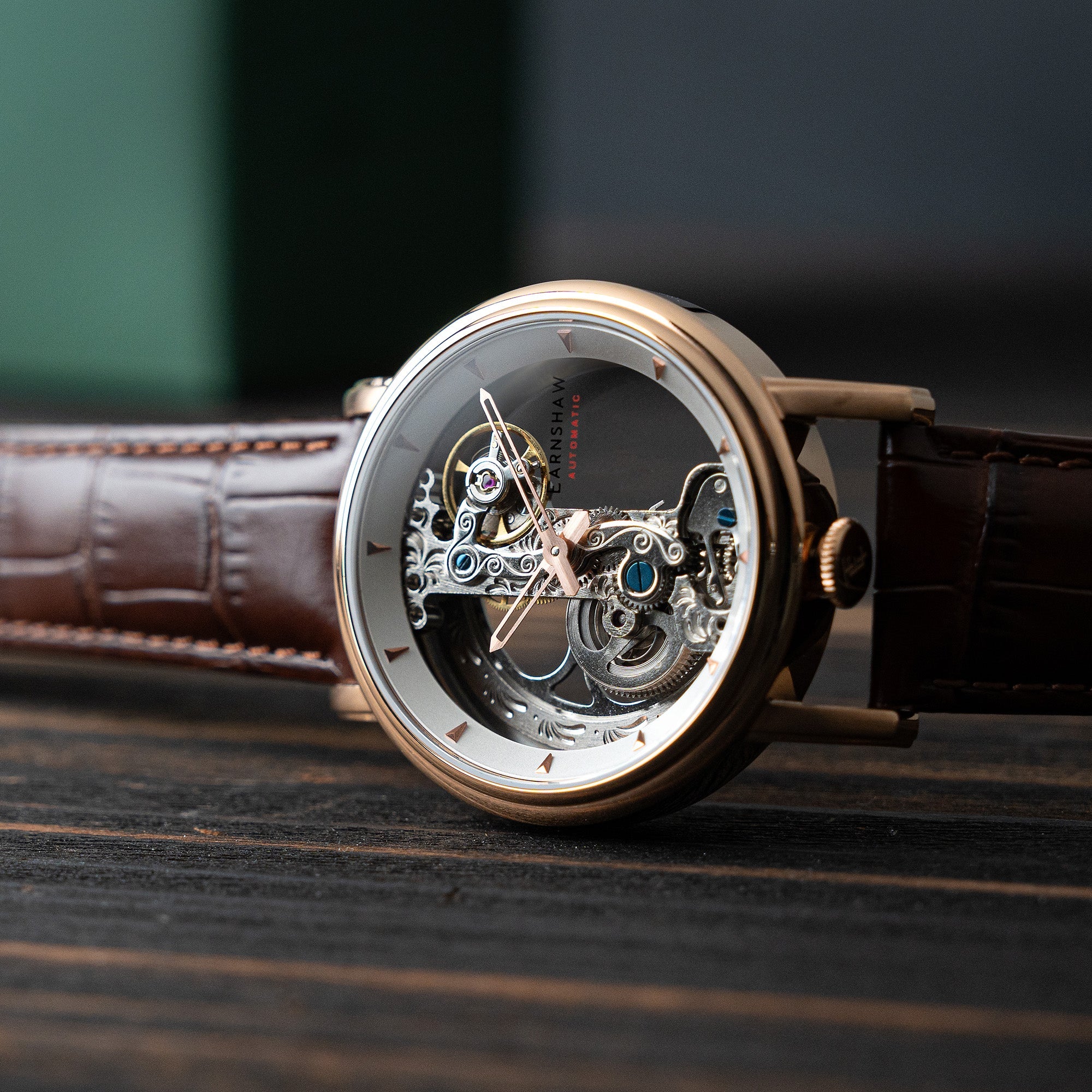 THOMAS EARNSHAW Thomas Earnshaw Fowler Bridge Men's Skeleton Rose Gold Watch ES-8225-03