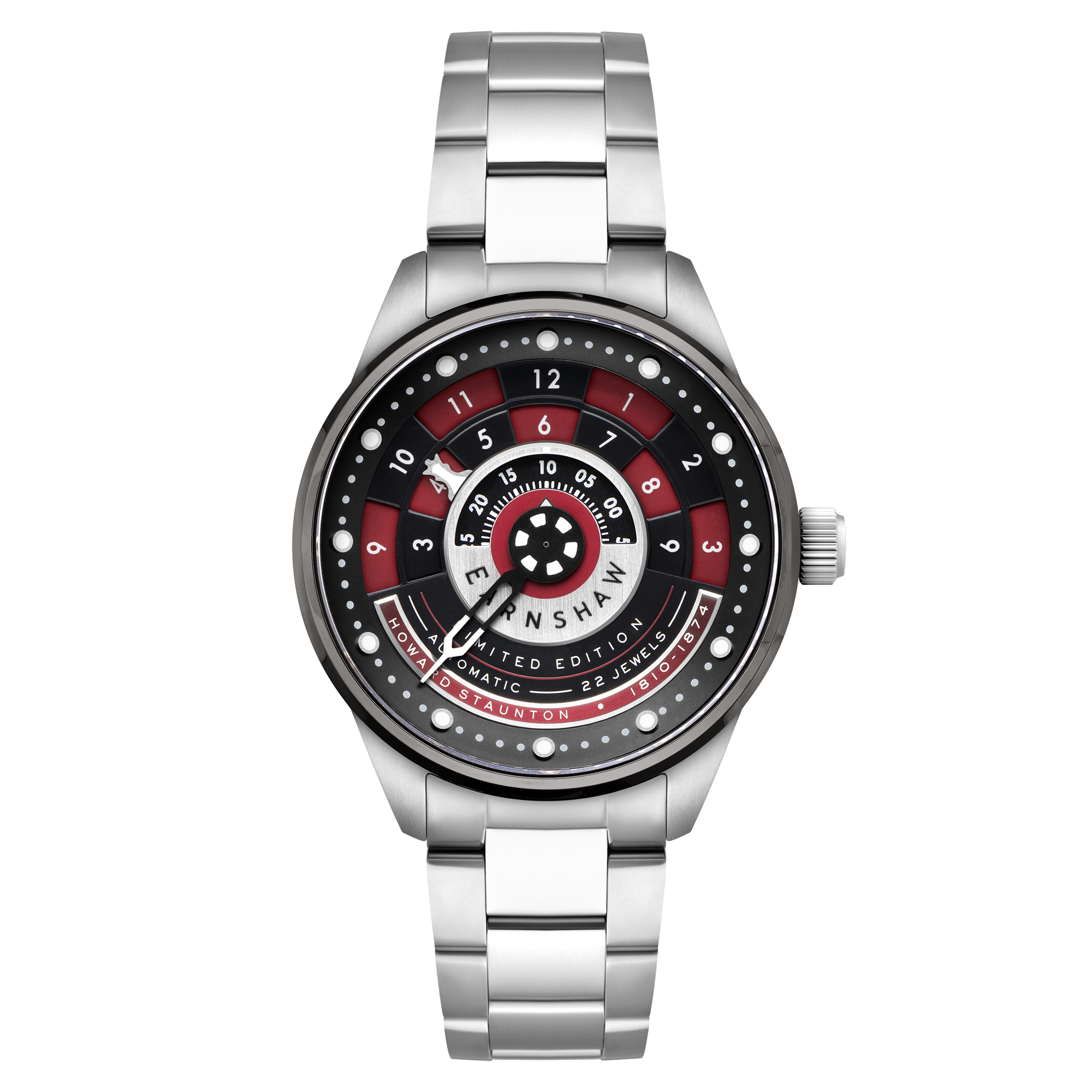 THOMAS EARNSHAW Thomas Earnshaw Staunton Chess Set Automatic Limited Edition Queen Red Men's Watch ES-8282-66
