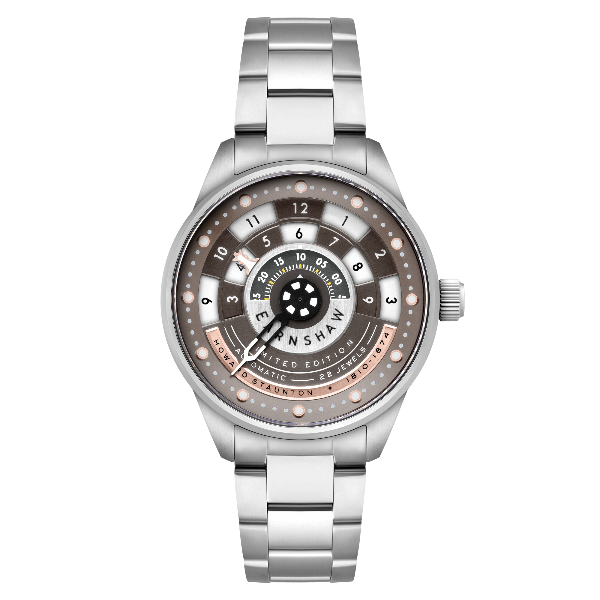 THOMAS EARNSHAW Thomas Earnshaw Staunton Chess Set Automatic Limited Edition Stalemate Grey Men's Watch ES-8282-99