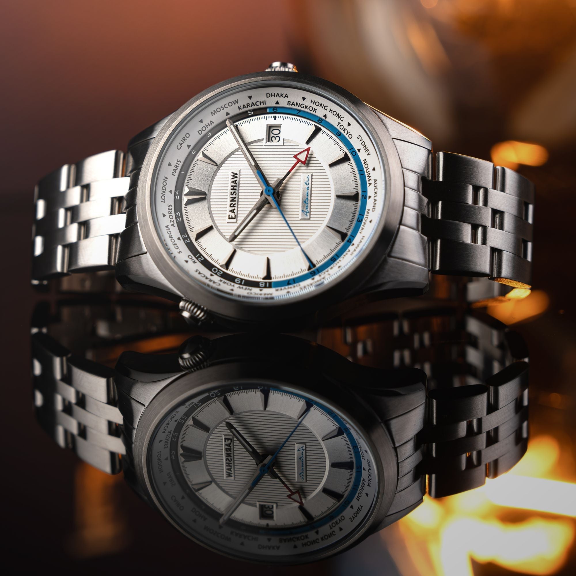 THOMAS EARNSHAW Thomas Earnshaw World Timer GMT Automatic Cascading White Men's Watch ES-8292-33