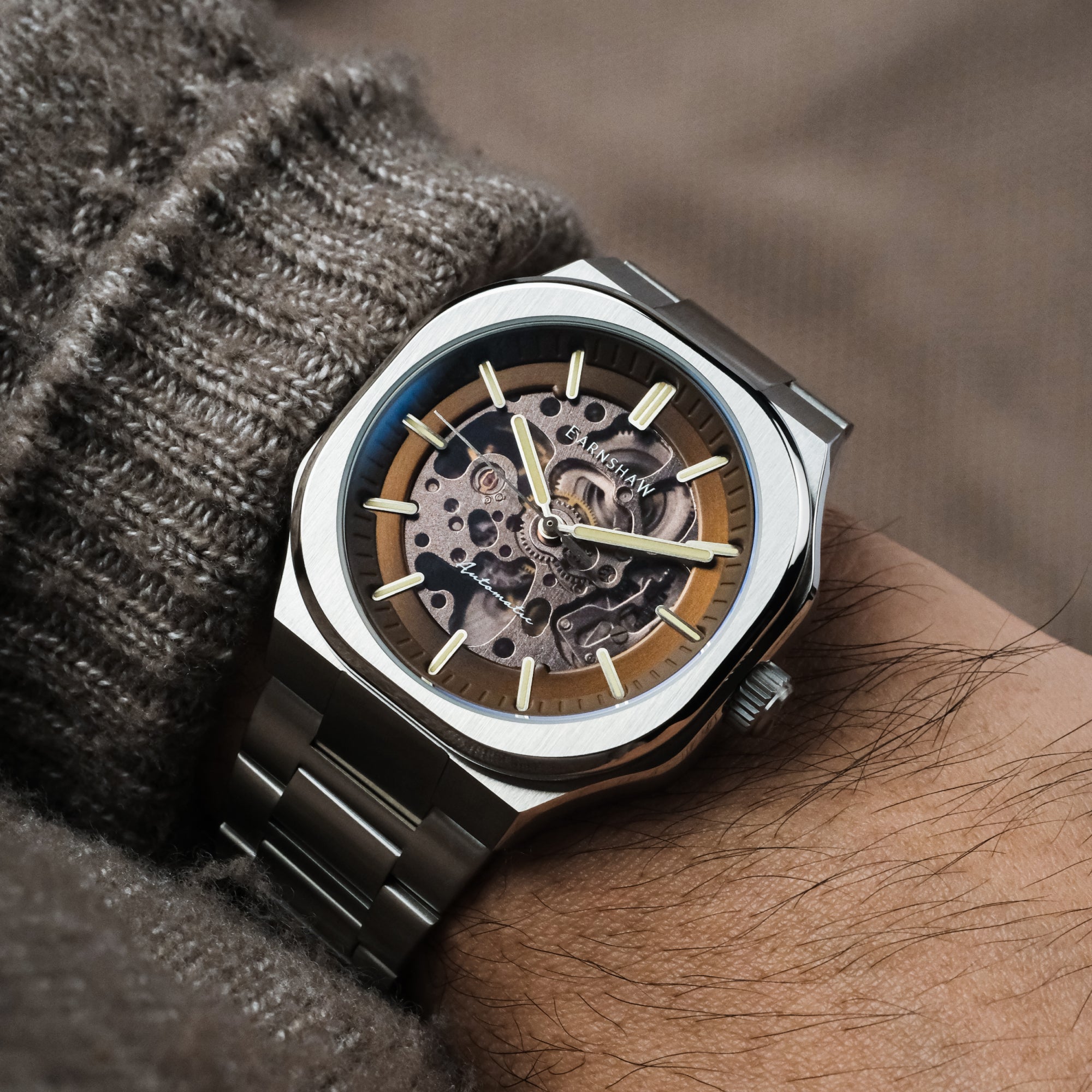THOMAS EARNSHAW Thomas Earnshaw Discovery Exeter Skeleton Automatic Men's Watch ES-8300-11