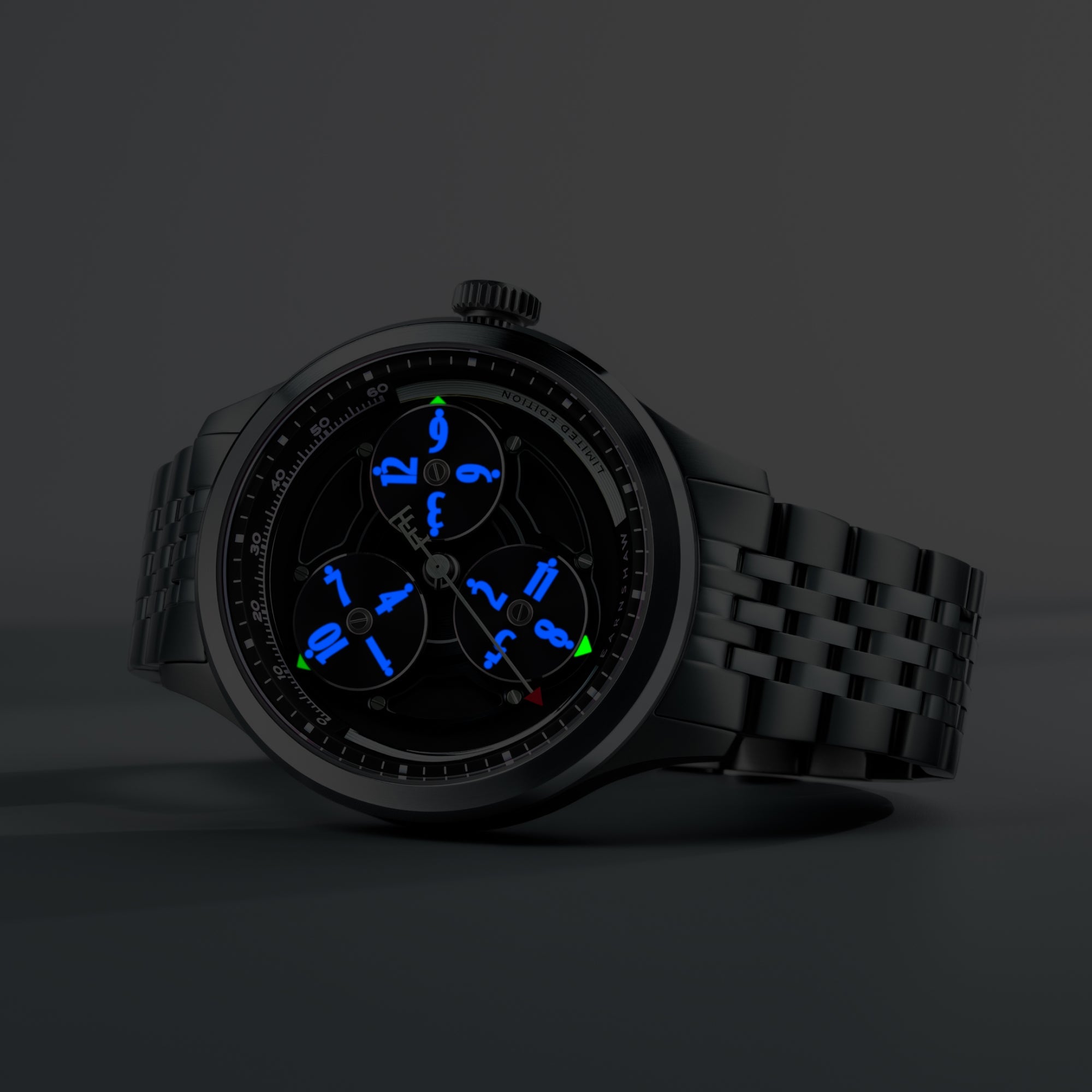 THOMAS EARNSHAW Thomas Earnshaw Engineer Hexham Trisect Automatic Limited Edition Midnight Black Men's Watch ES-8304-11