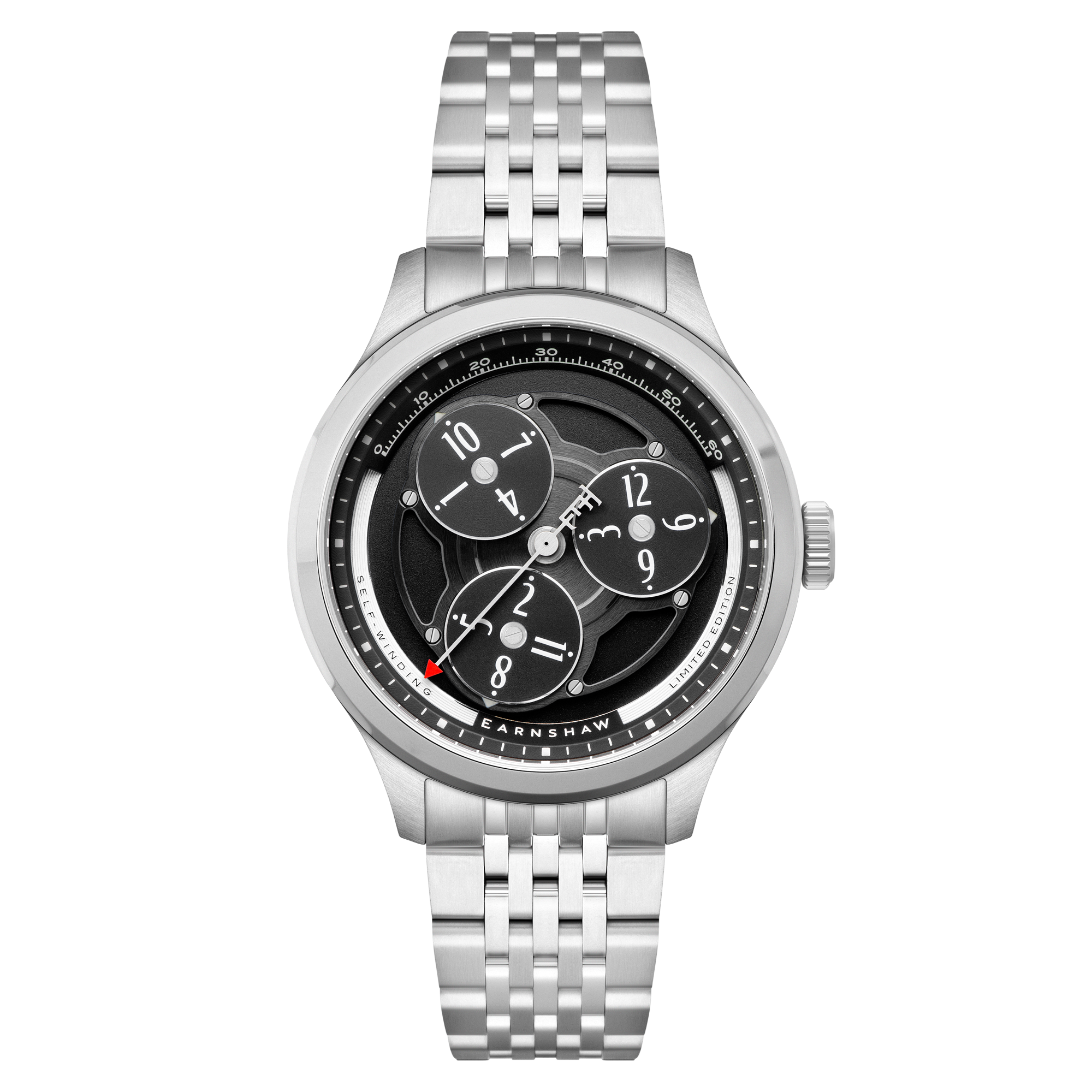 THOMAS EARNSHAW Thomas Earnshaw Engineer Hexham Trisect Automatic Limited Edition Midnight Black Men's Watch ES-8304-11