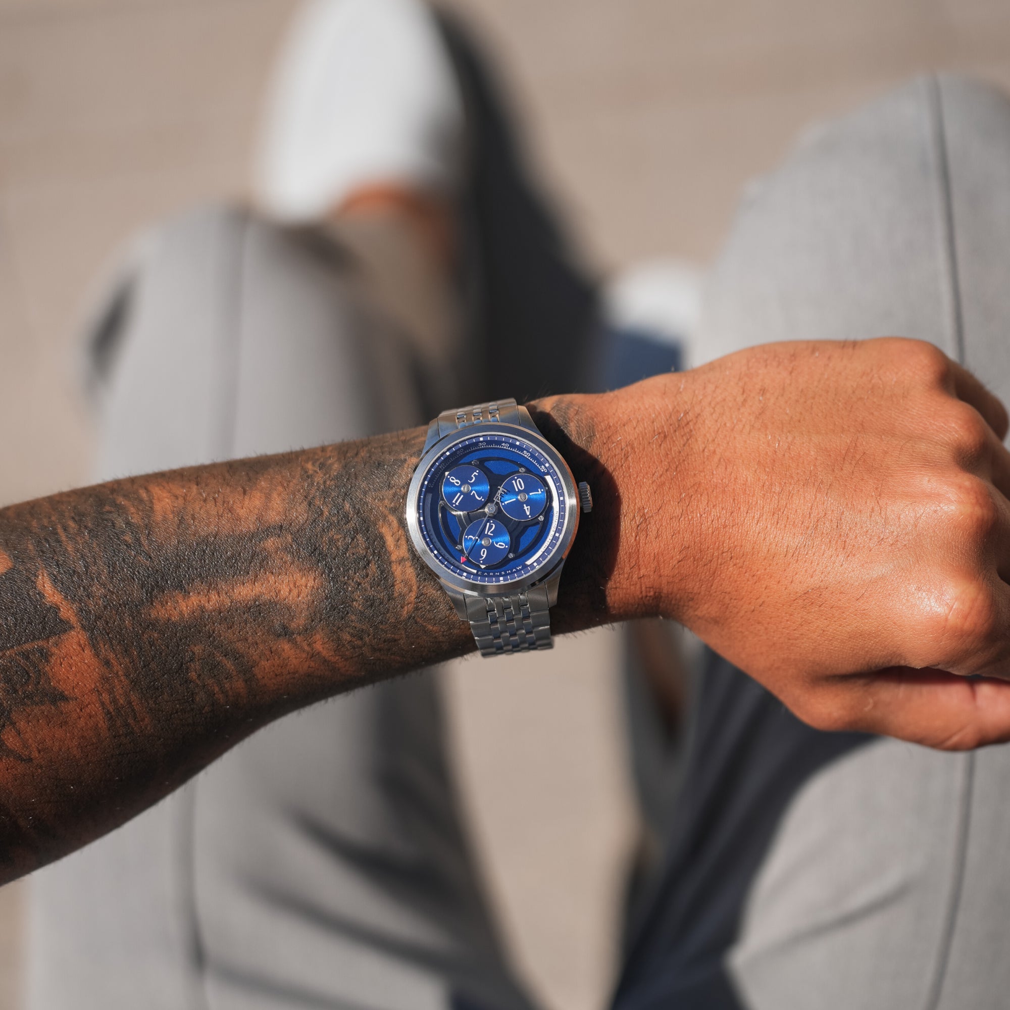 THOMAS EARNSHAW Thomas Earnshaw Engineer Hexham Trisect Automatic Limited Edition Onyx Blue Men's Watch ES-8304-22