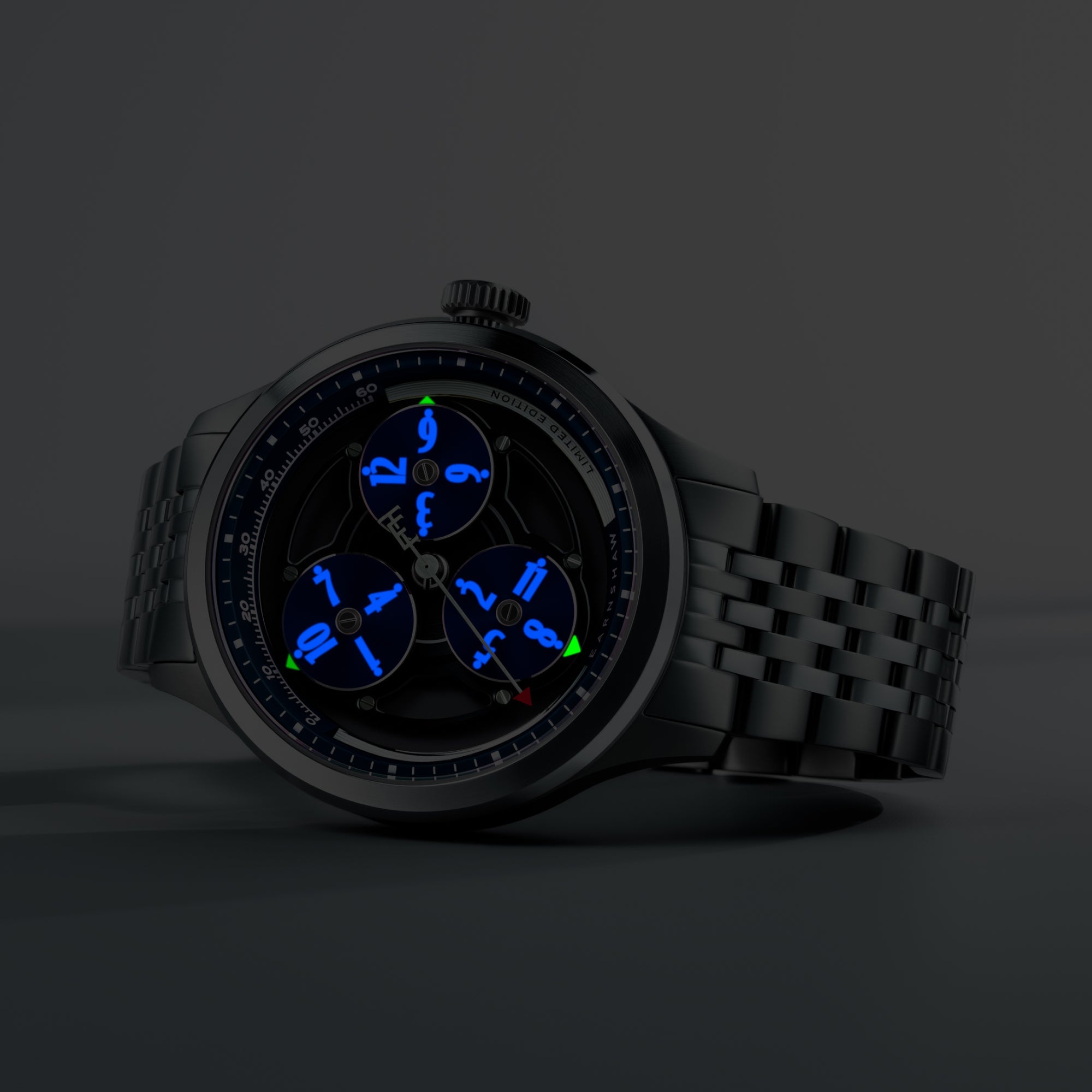 THOMAS EARNSHAW Thomas Earnshaw Engineer Hexham Trisect Automatic Limited Edition Onyx Blue Men's Watch ES-8304-22