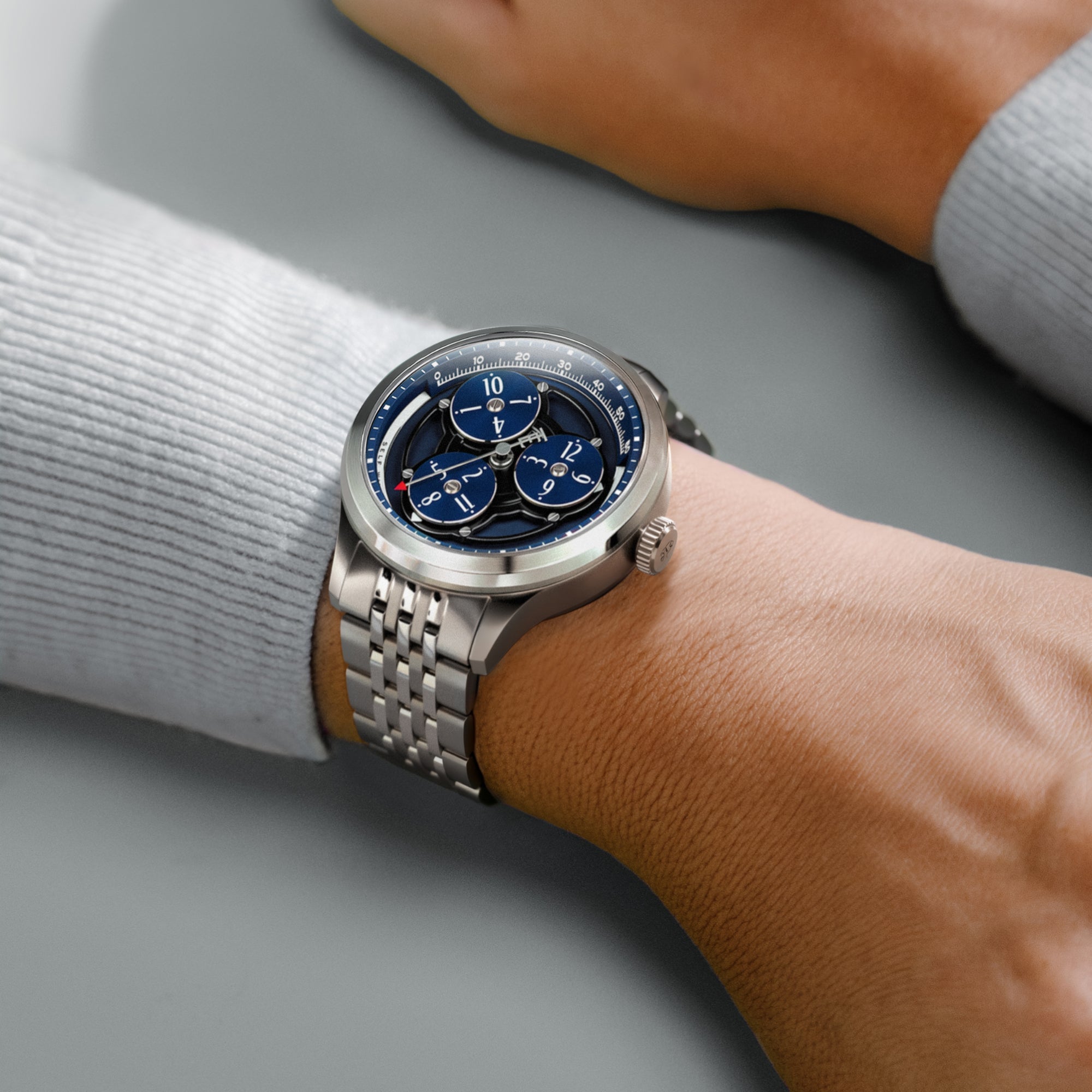 THOMAS EARNSHAW Thomas Earnshaw Engineer Hexham Trisect Automatic Limited Edition Onyx Blue Men's Watch ES-8304-22