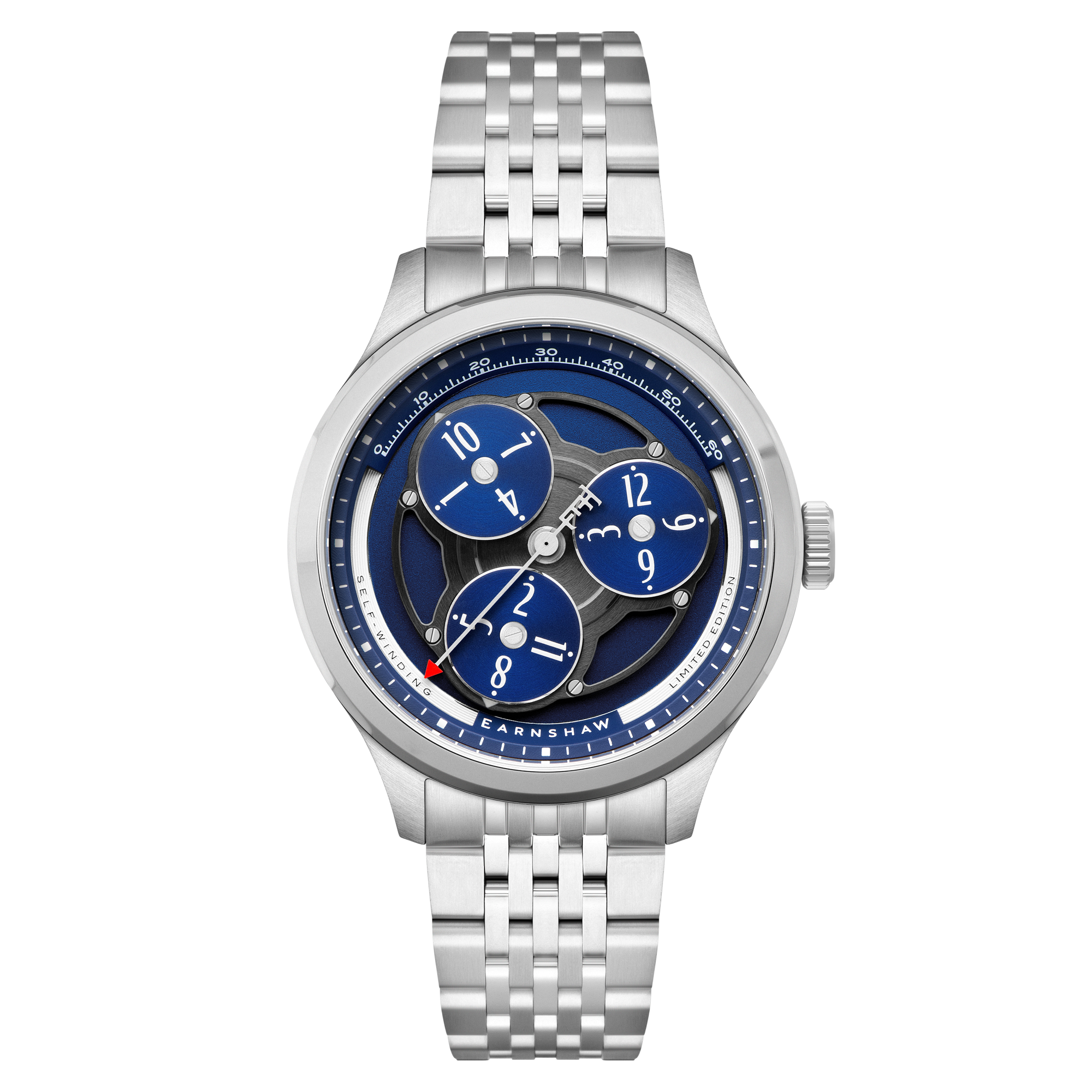 THOMAS EARNSHAW Thomas Earnshaw Engineer Hexham Trisect Automatic Limited Edition Onyx Blue Men's Watch ES-8304-22