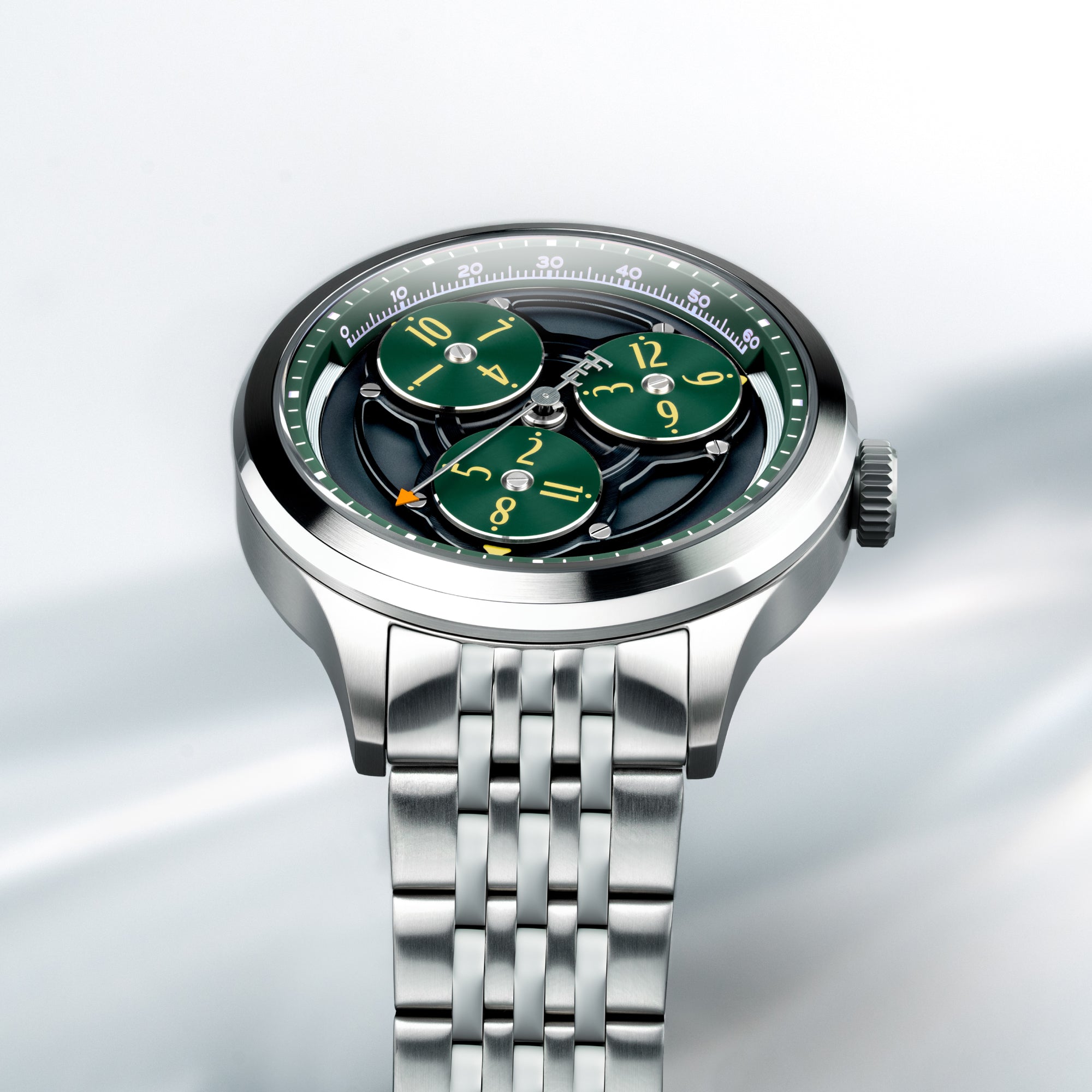 THOMAS EARNSHAW Thomas Earnshaw Engineer Hexham Trisect Automatic Limited Edition Slate Silver Men's Watch ES-8304-44