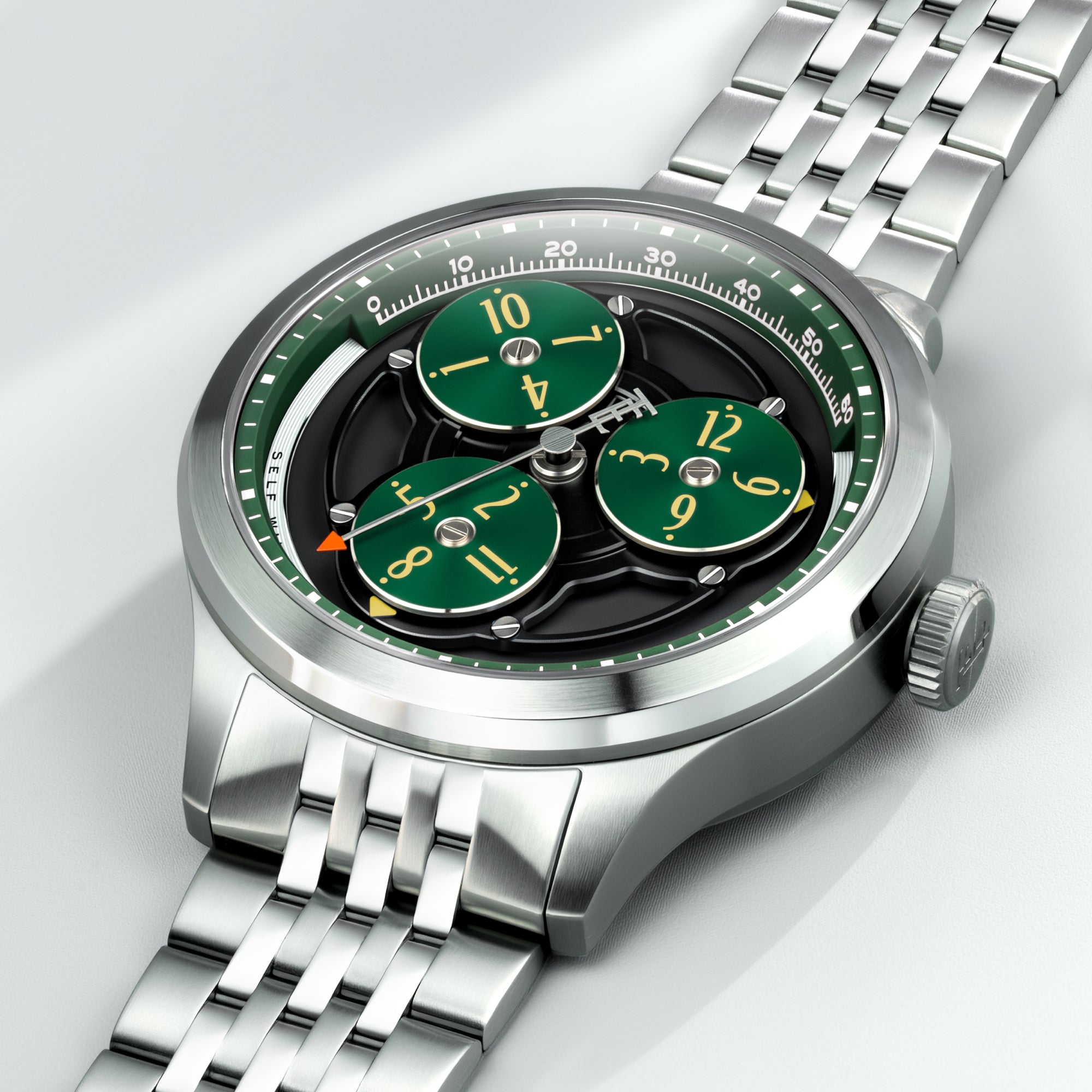THOMAS EARNSHAW Thomas Earnshaw Engineer Hexham Trisect Automatic Limited Edition Slate Silver Men's Watch ES-8304-44