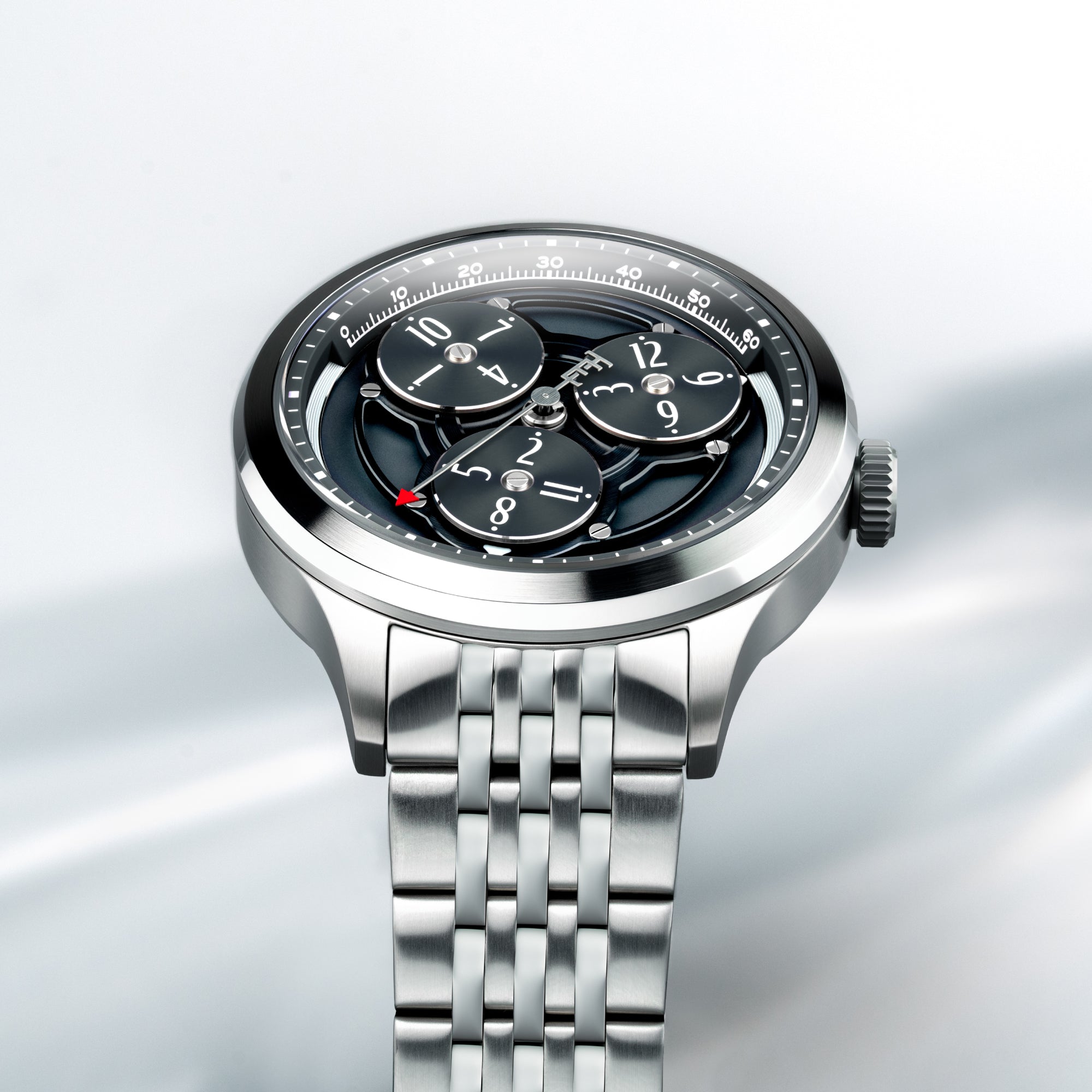 THOMAS EARNSHAW Thomas Earnshaw Engineer Hexham Trisect Automatic Limited Edition Charcoal Red Men's Watch ES-8304-55