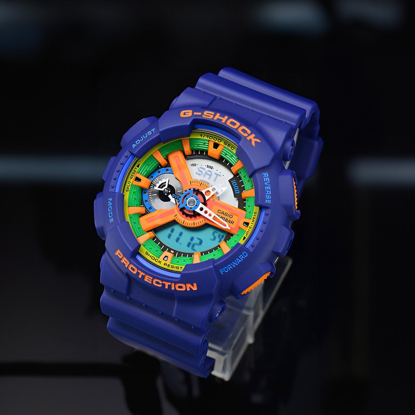 CASIO Casio G-Shock Blue Analog-Digital Men's Watch GA-110FC-2ADR
