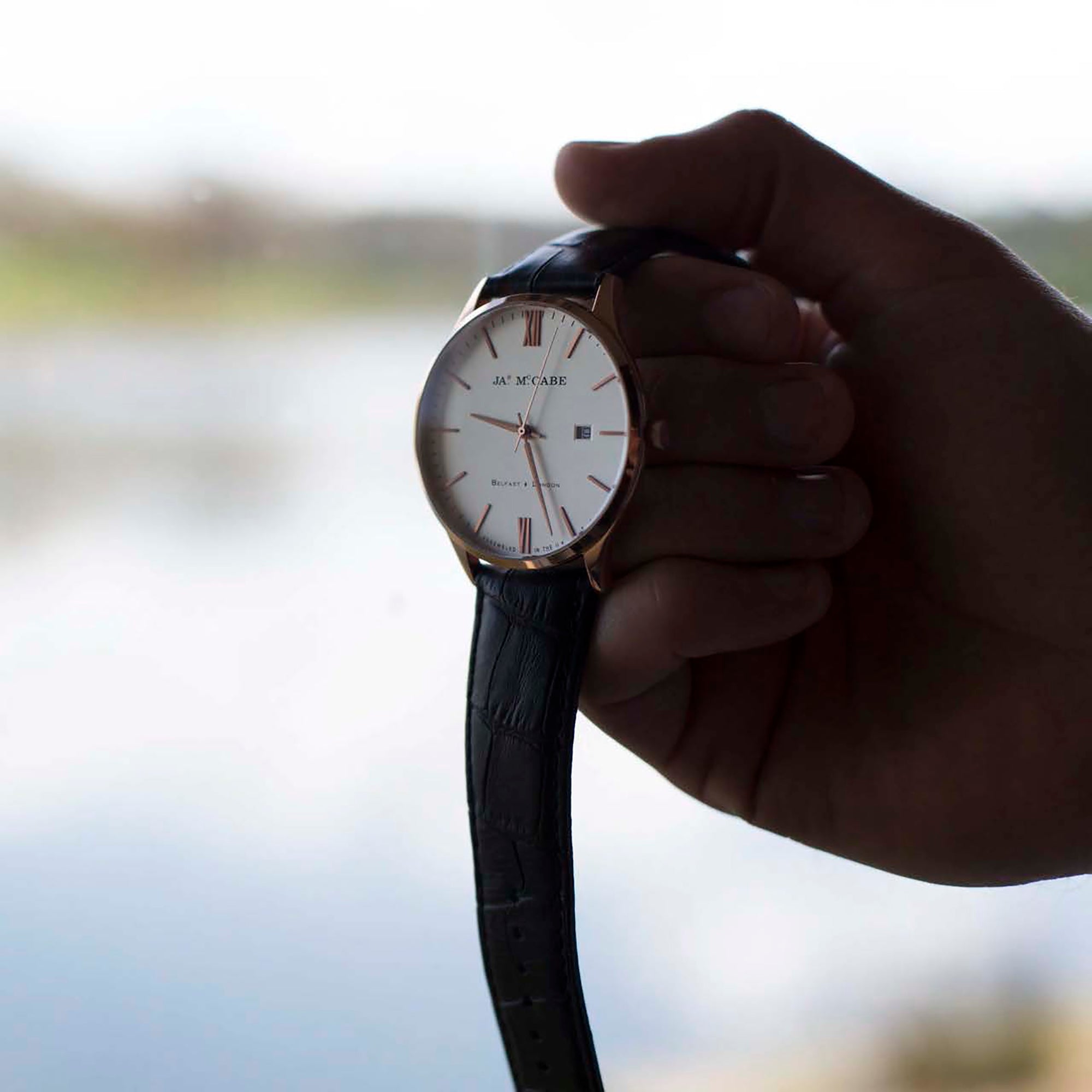 James McCabe London Automatic Silver Sunray Men's Watch JM-1025-02