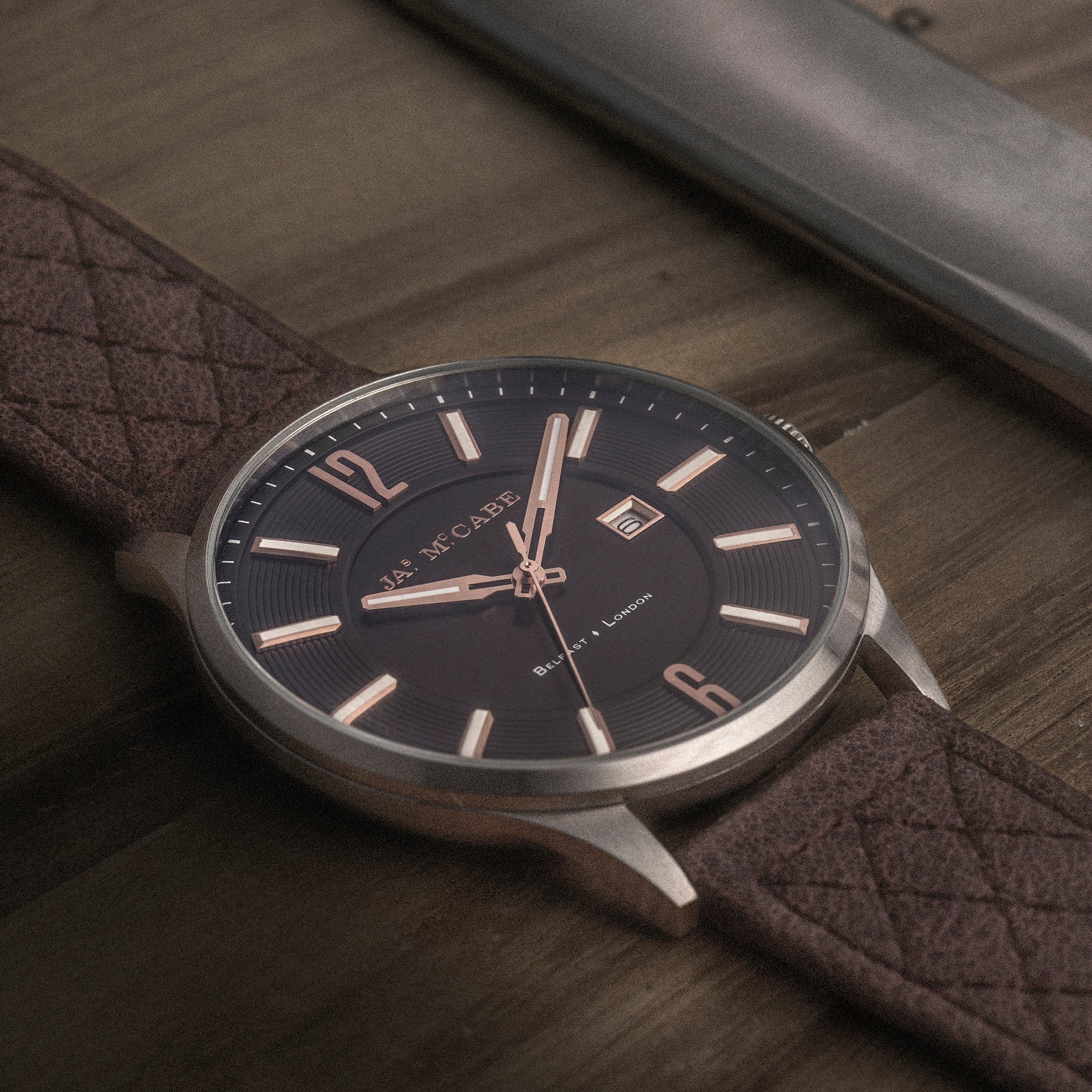 James McCabe London Cross Stitch Black Men's Watch JM-1027-06