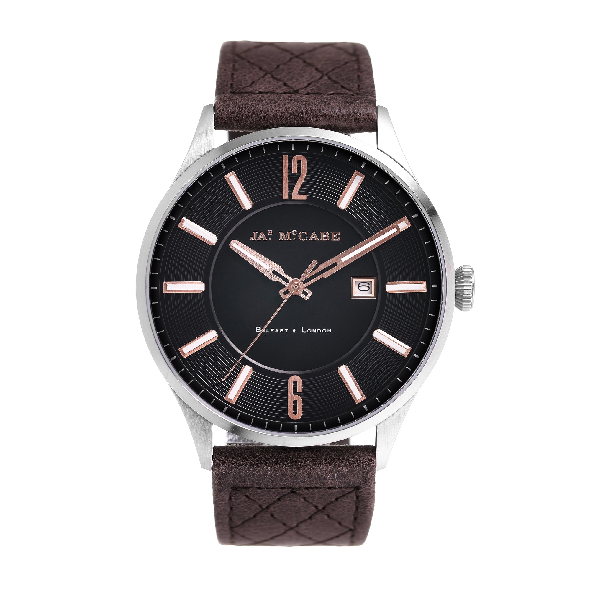 James McCabe London Cross Stitch Black Men's Watch JM-1027-06