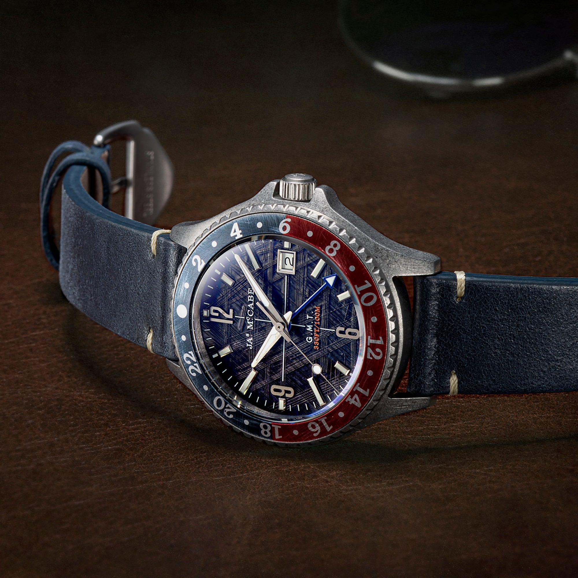 JAMES MCCABE James McCabe Baja GMT Gravel Blue Men's Watch JM-1036-01