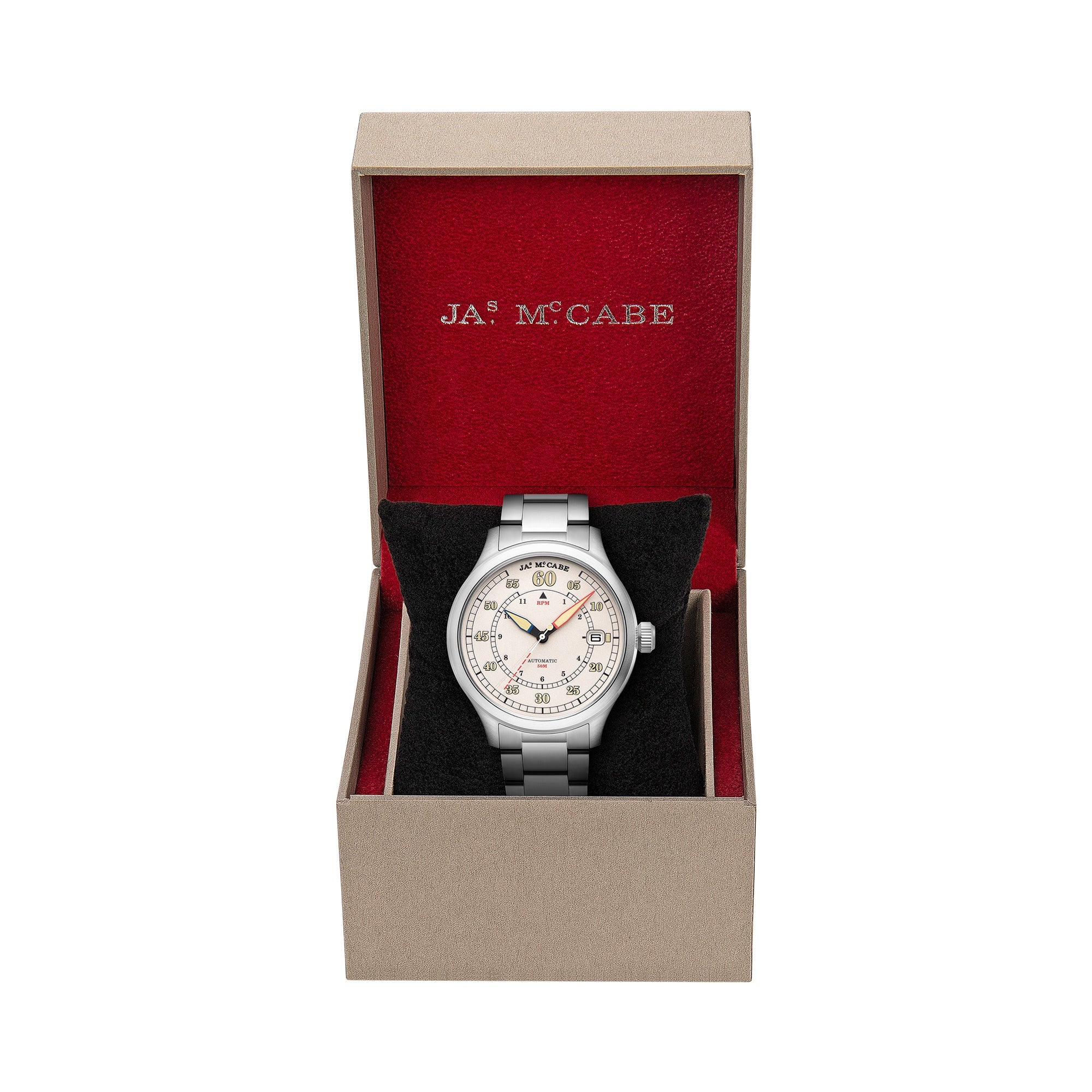 JAMES MCCABE James McCabe Parchment Bobber Automatic Men's Watch JM-1050-22