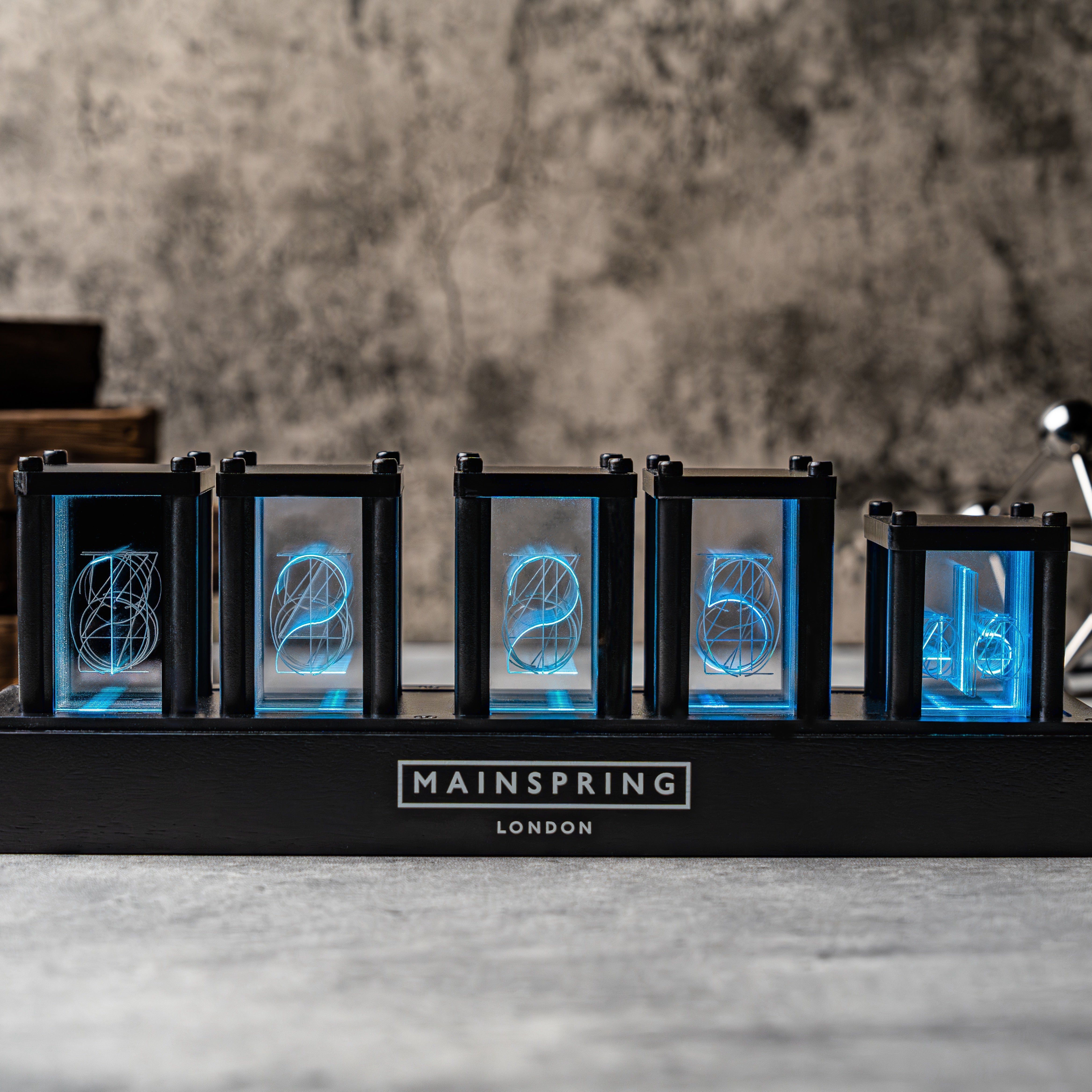 MAINSPRING Neo Nixie Desk Clock - Black