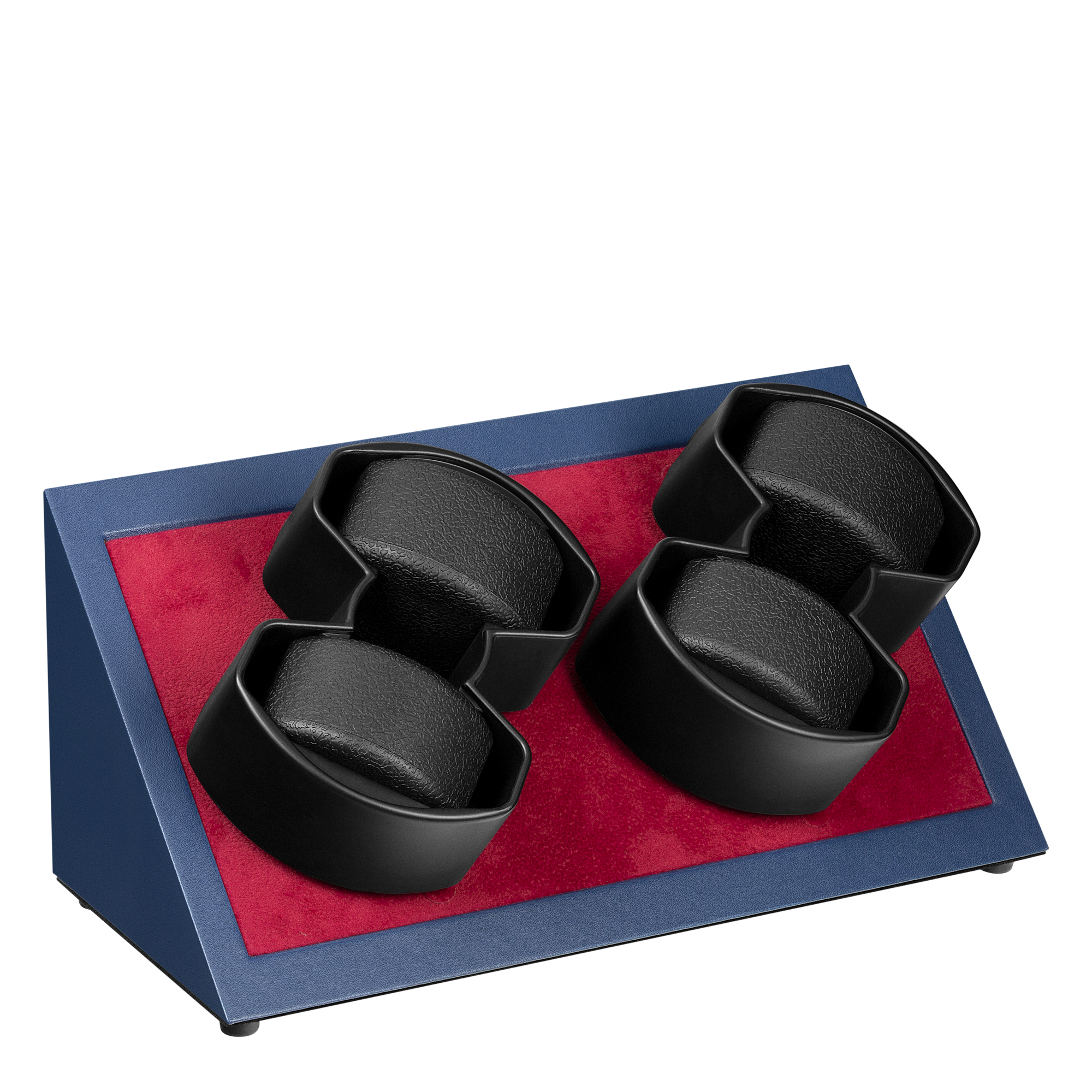 Mainspring Oxford Augustine 4-Slot Watch Winder -  Navy Blue - MS-WIN-AUG4-01