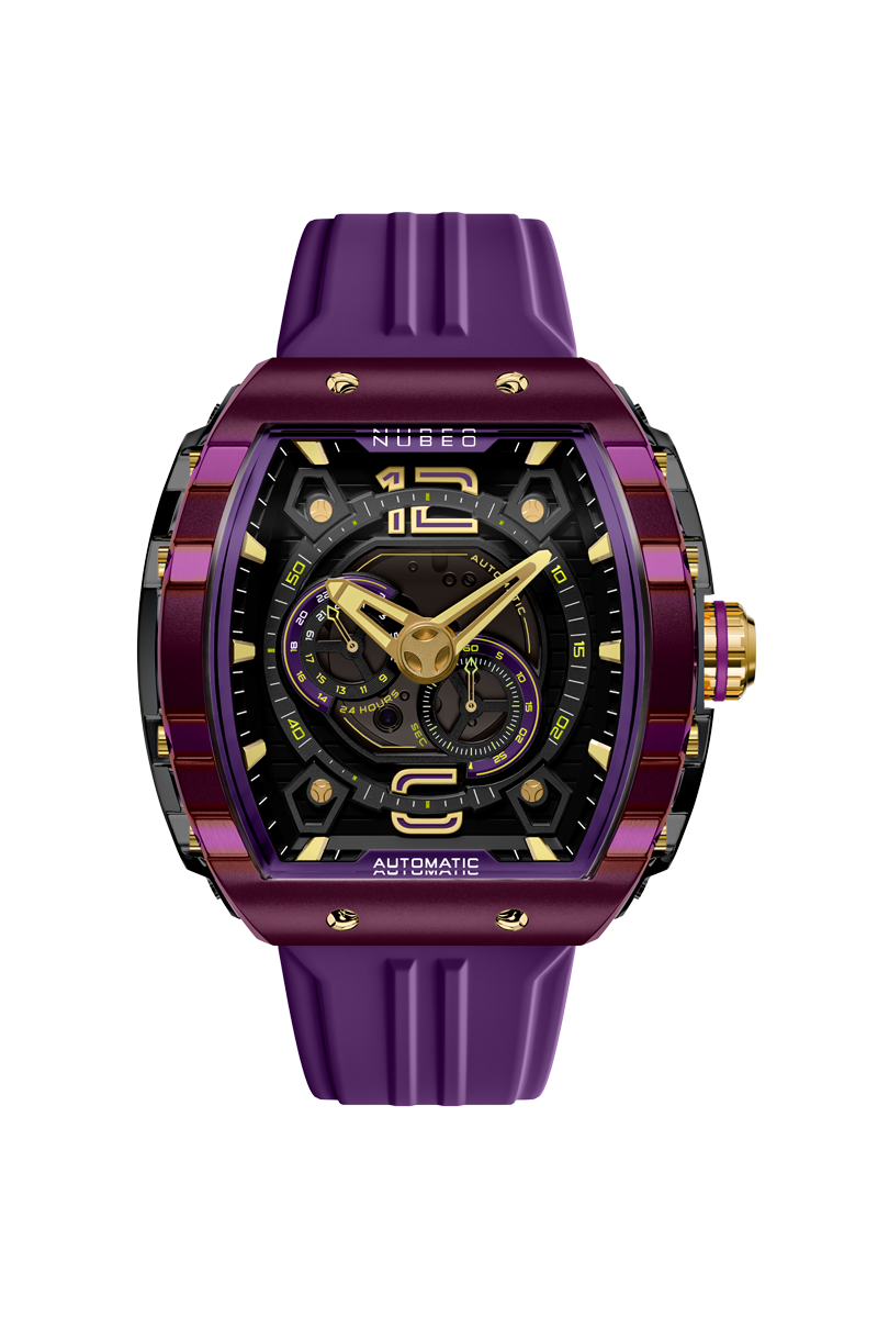 Nubeo Magellan 24H Automatic Deep Purple Men's Watch NB-6087-01