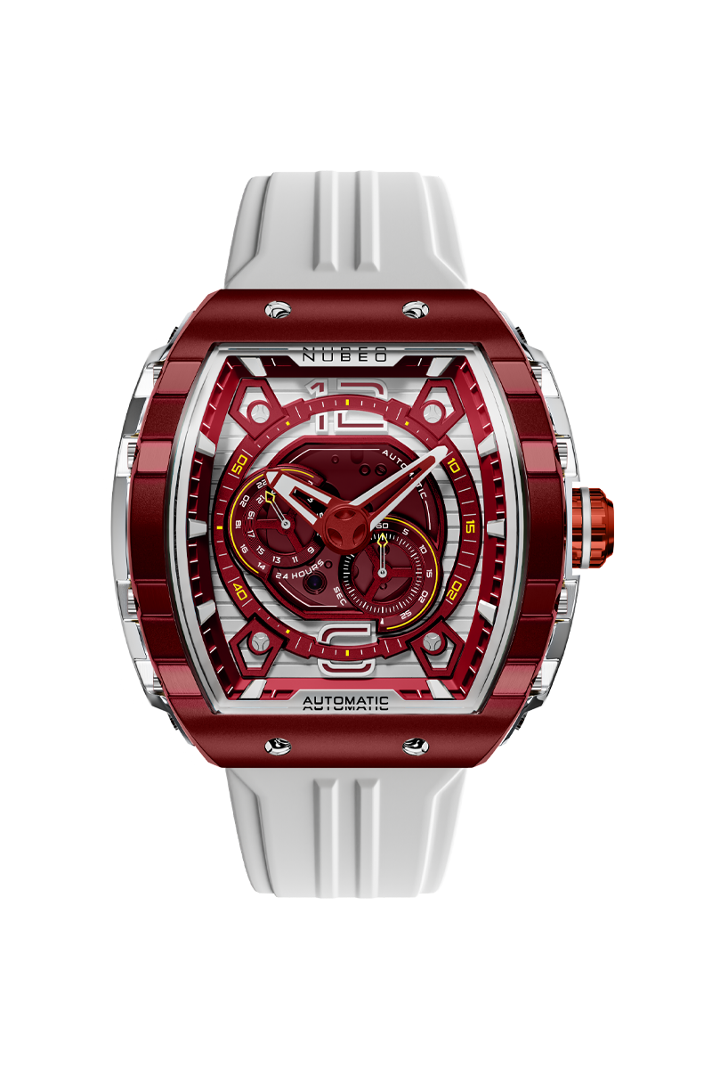 Nubeo Magellan 24H Automatic Crimson Rose Men's Watch NB-6087-02