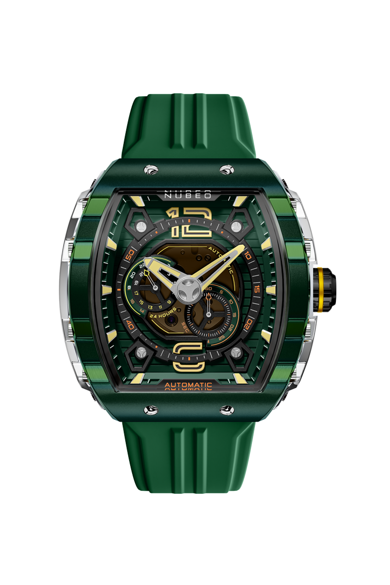 NUBEO Nubeo Magellan 24H Automatic Dark Green Men's Watch NB-6087-05