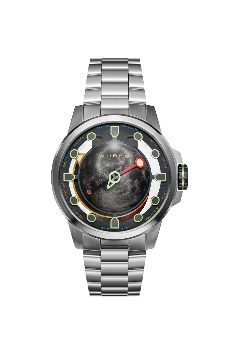 NUBEO Nubeo Tranquility Automatic Limited Edition Full Moon Steel Men's Watch NB-6091-11
