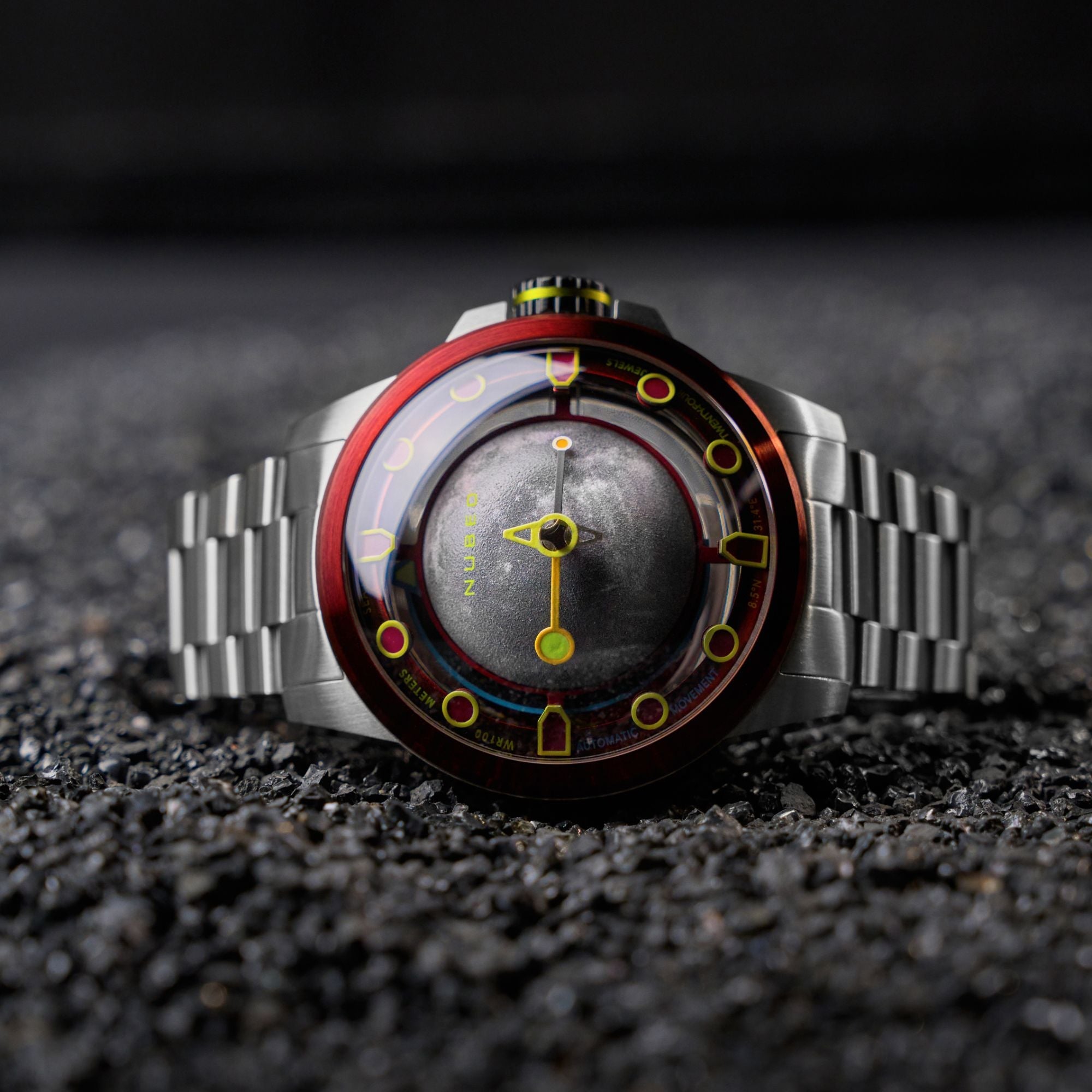NUBEO Nubeo Tranquility Automatic Limited Edition Gibbous Red Men's Watch NB-6091-44