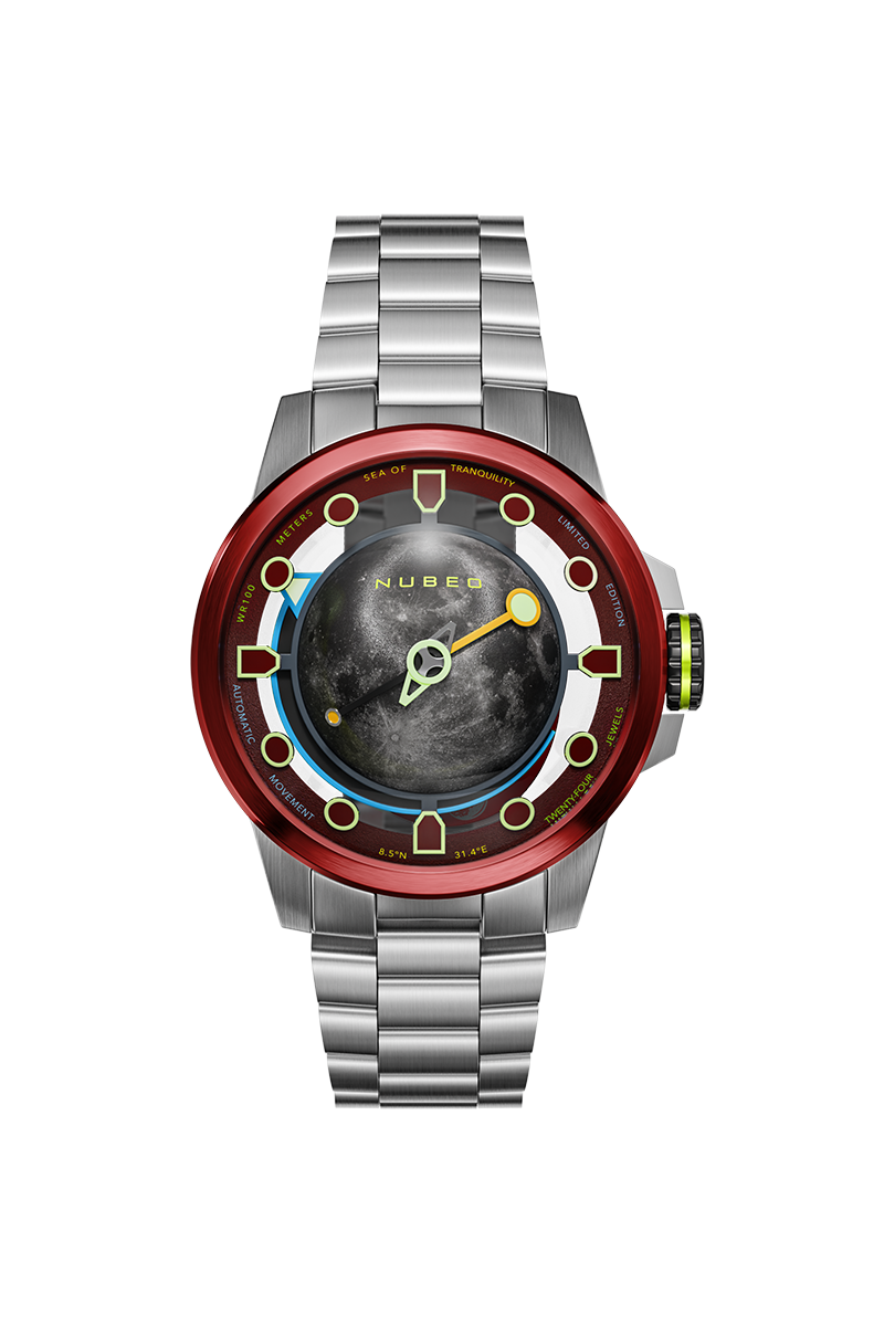 NUBEO Nubeo Tranquility Automatic Limited Edition Gibbous Red Men's Watch NB-6091-44