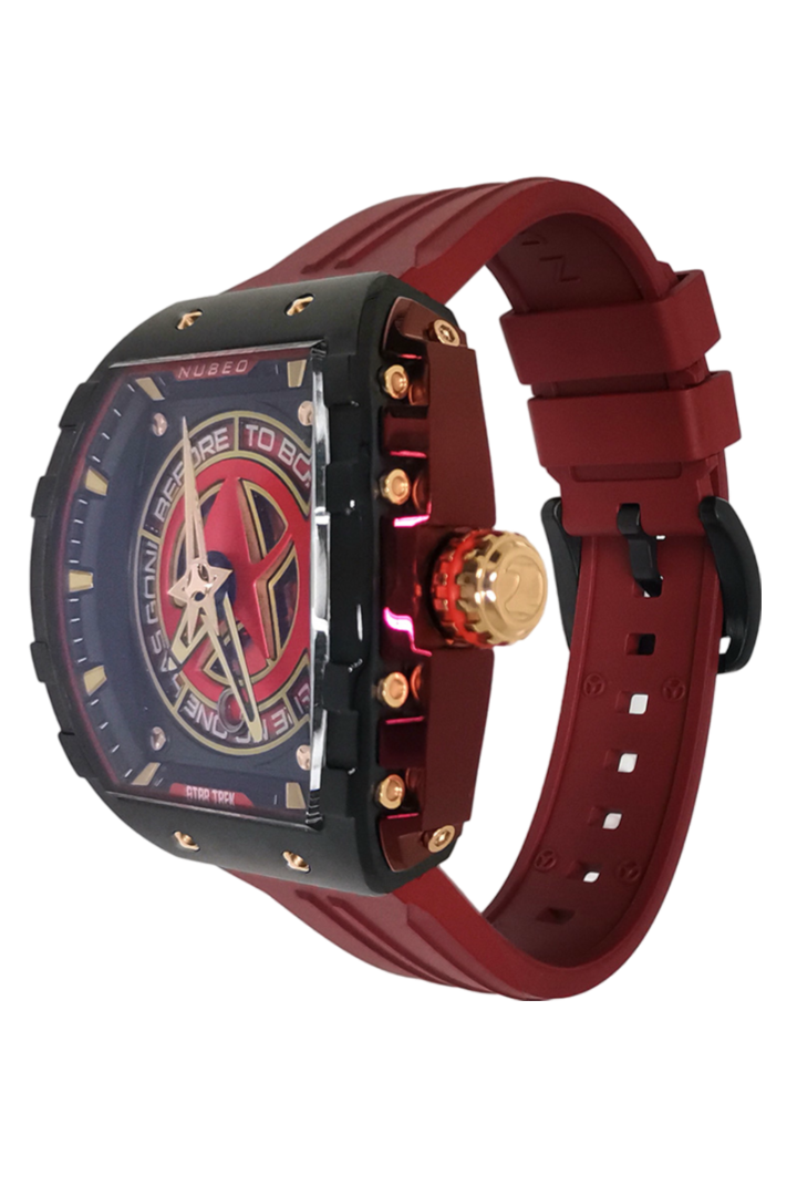 NUBEO Nubeo Magellan Automatic Star Trek Starfleet Limited Edition Danger Red Men's Watch NB-6098-02