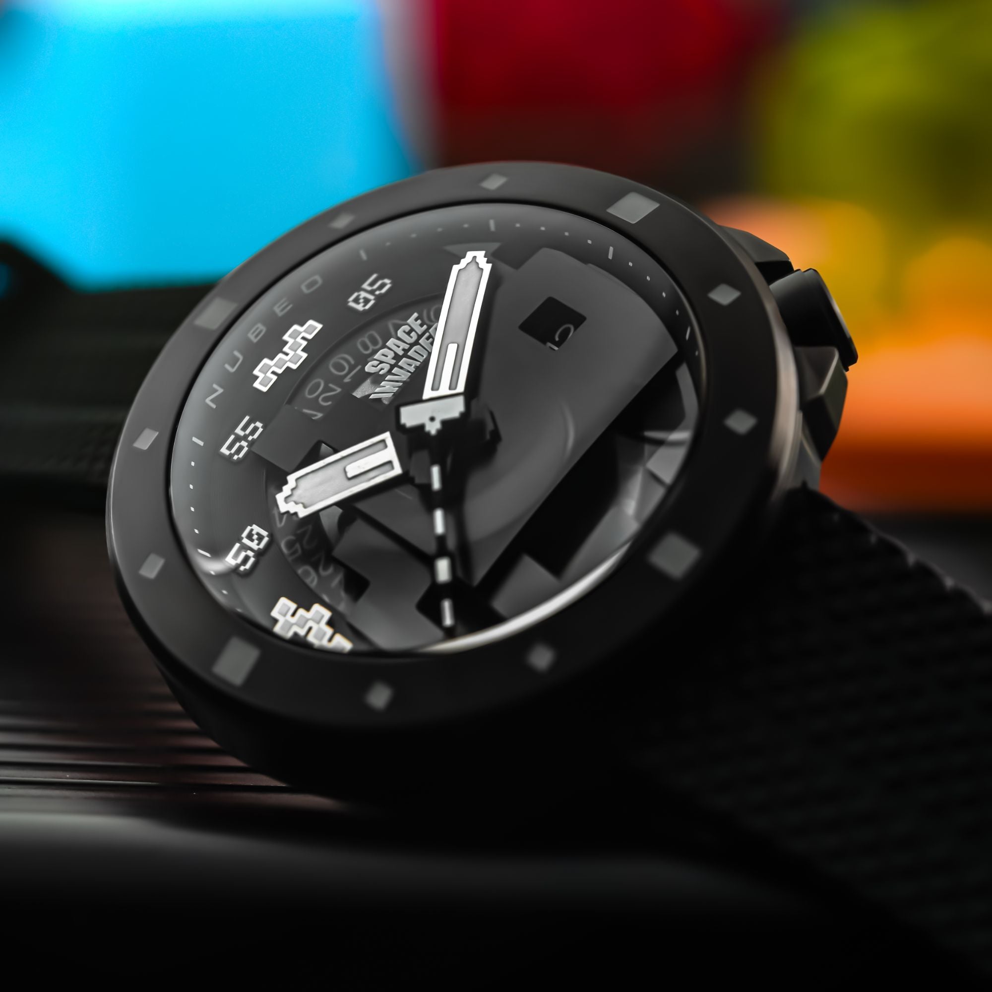 NUBEO Nubeo Cassini Automatic Space Invaders Limited Edition Galactic Shadow Men's Watch NB-6103-05
