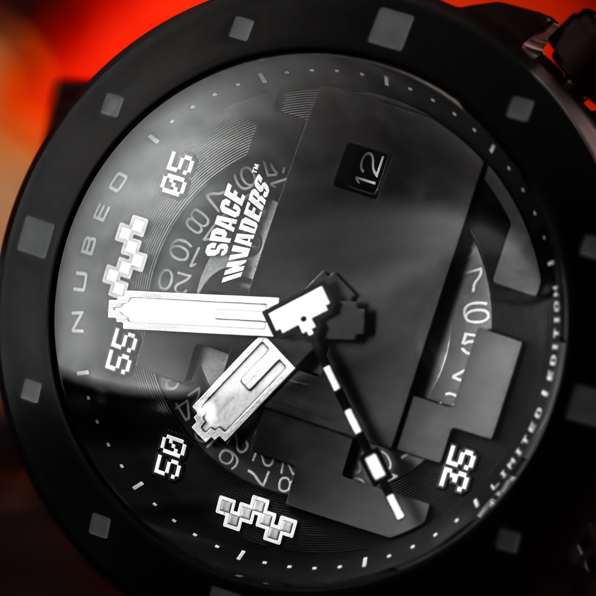 NUBEO Nubeo Cassini Automatic Space Invaders Limited Edition Galactic Shadow Men's Watch NB-6103-05