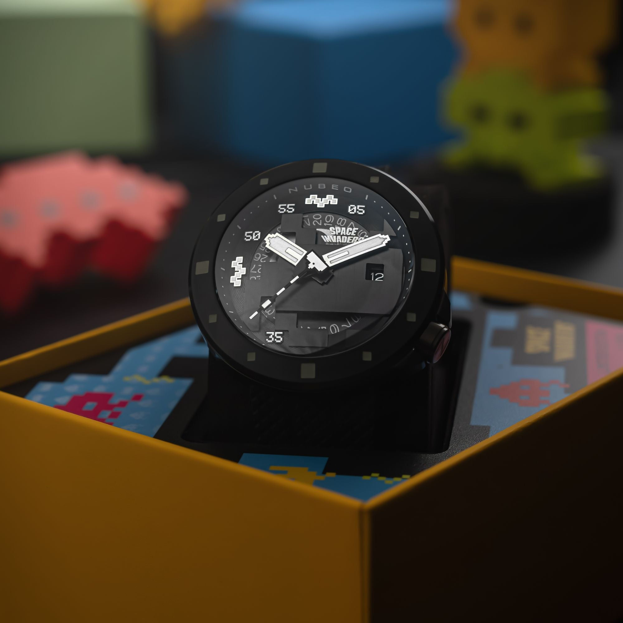 NUBEO Nubeo Cassini Automatic Space Invaders Limited Edition Galactic Shadow Men's Watch NB-6103-05