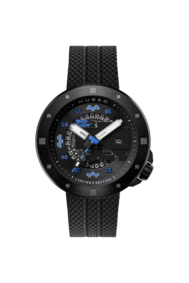 NUBEO Nubeo Cassini Automatic Space Invaders Limited Edition Hyperspace Blue Men's Watch NB-6103-06