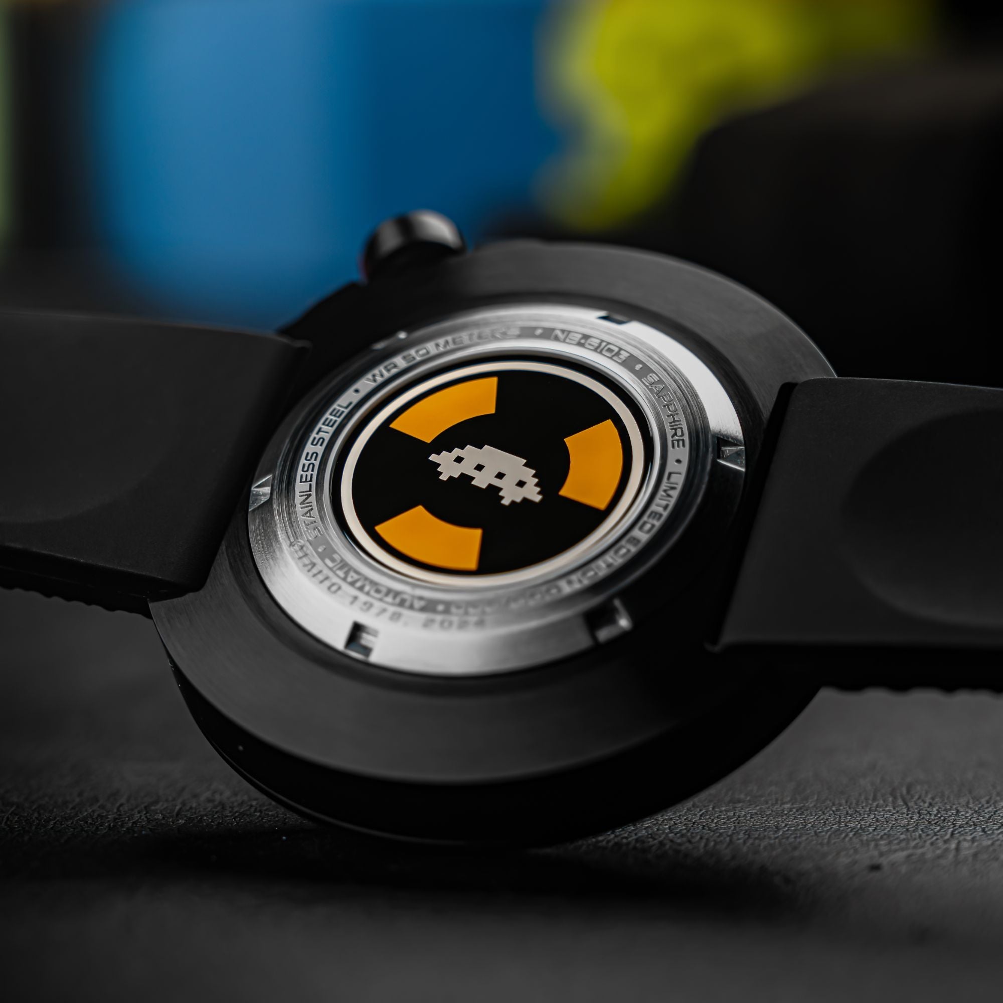 NUBEO Nubeo Cassini Automatic Space Invaders Limited Edition Covert Yellow Men's Watch NB-6103-07