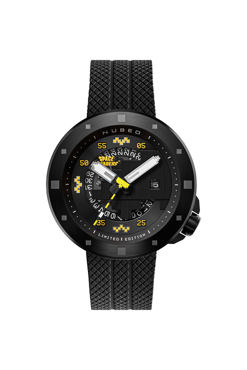 NUBEO Nubeo Cassini Automatic Space Invaders Limited Edition Covert Yellow Men's Watch NB-6103-07