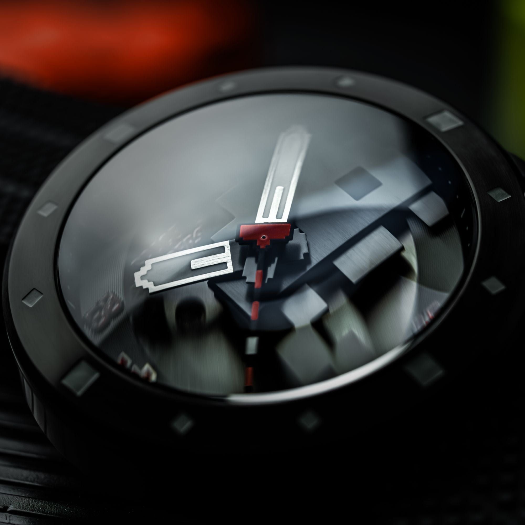 NUBEO Nubeo Cassini Automatic Space Invaders Limited Edition Eclipse Red Men's Watch NB-6103-08